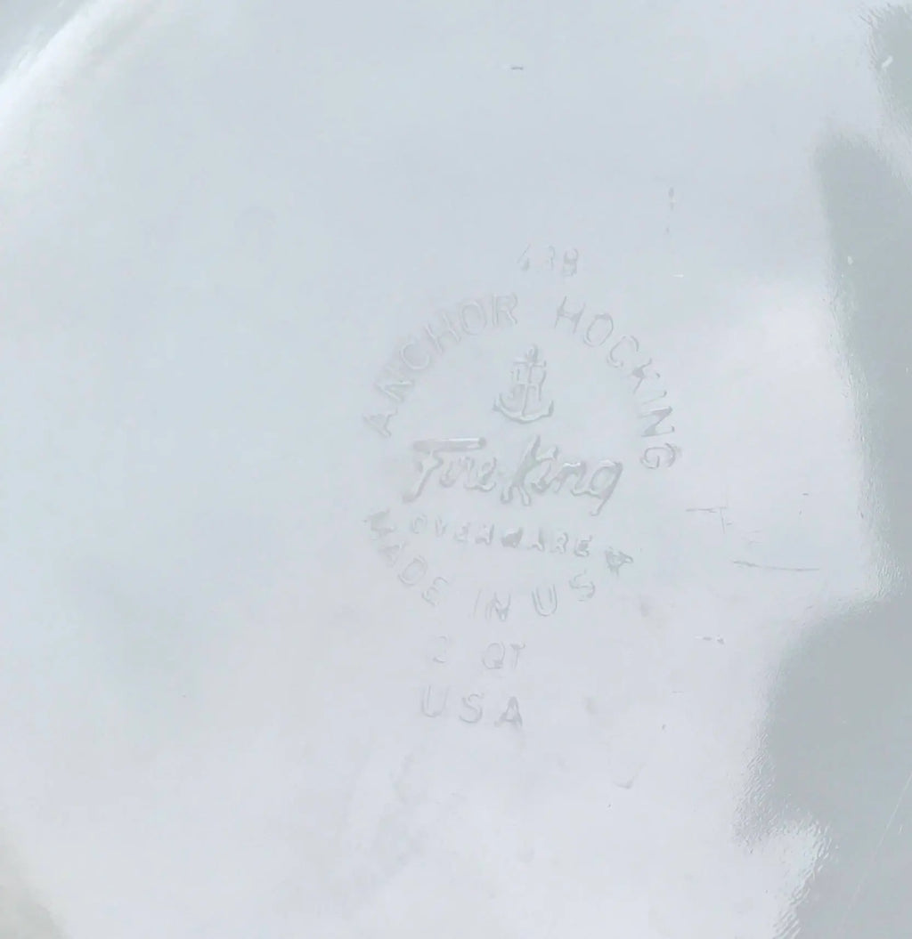 Vtg Anchor Hocking Casserole Dishes | Fire King Milk Glass Dishes | 1 & 2 Quart Casserole Dishes | Blue Corn Flowers and Sunflowers Dish