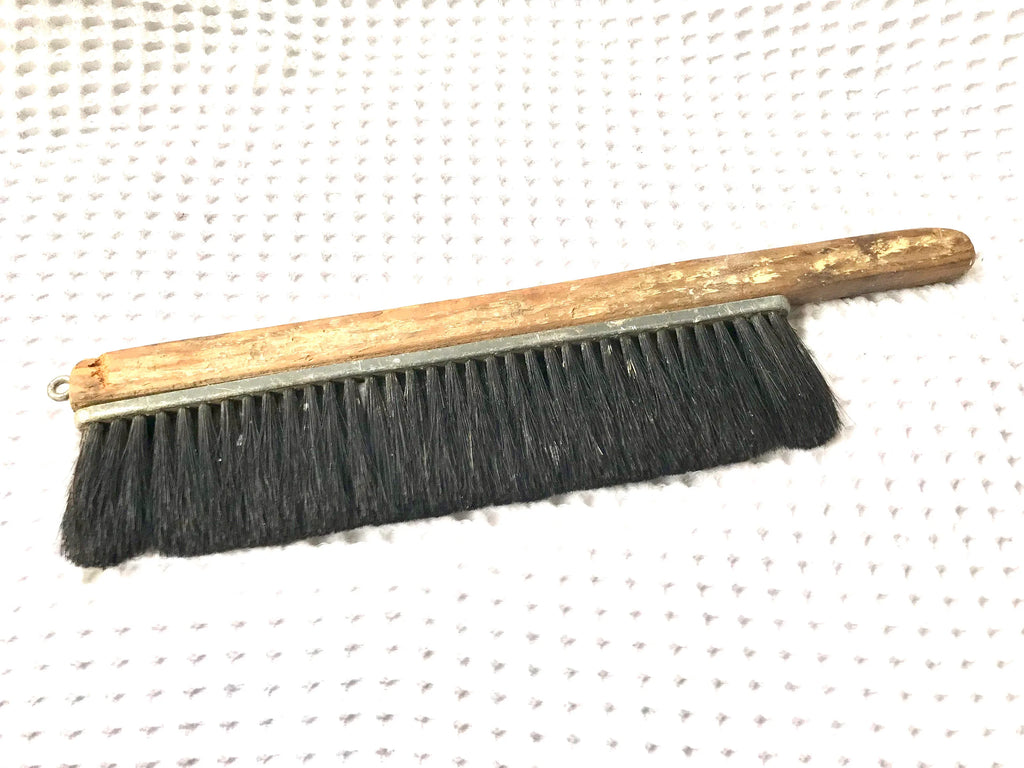 Vtg Large Wood Handled Wall Paper Brush | Rustic Bristle Brush | Dusting Bush | Rustic Wall Hanging | Table Brush | Rustic Tools