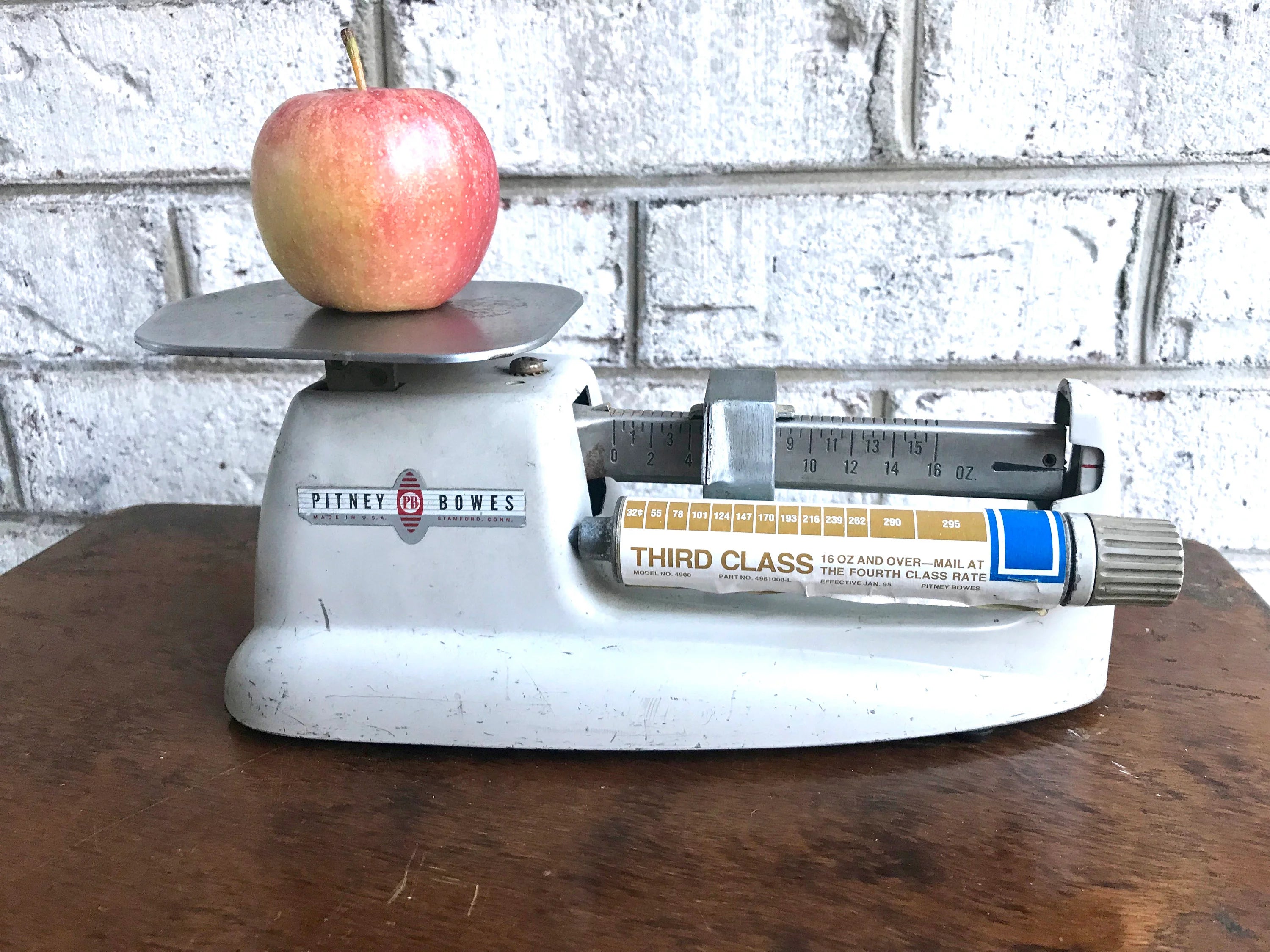 Vtg Pitney Bowes Postal Scale | PB Postal Air Mail Scale | Industrial Decor | Metal Counter Weight Scale | Postage Scale