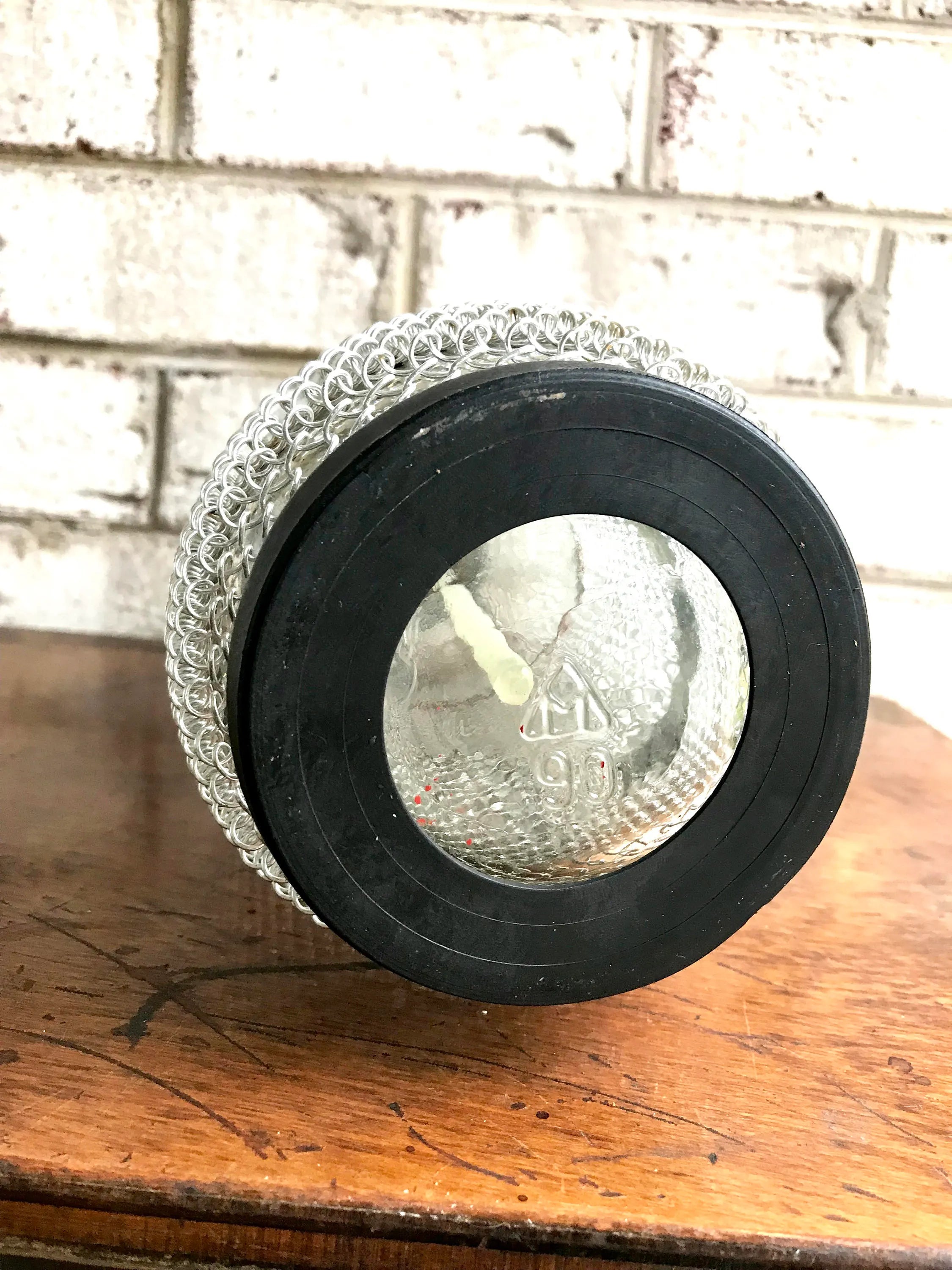 Czech Syphon Seltzer Bottle | Retro Bar Decor | Soda Syphon | Metal Mesh Seltzer Bottle | Mad Men Decor | Retro Barware |