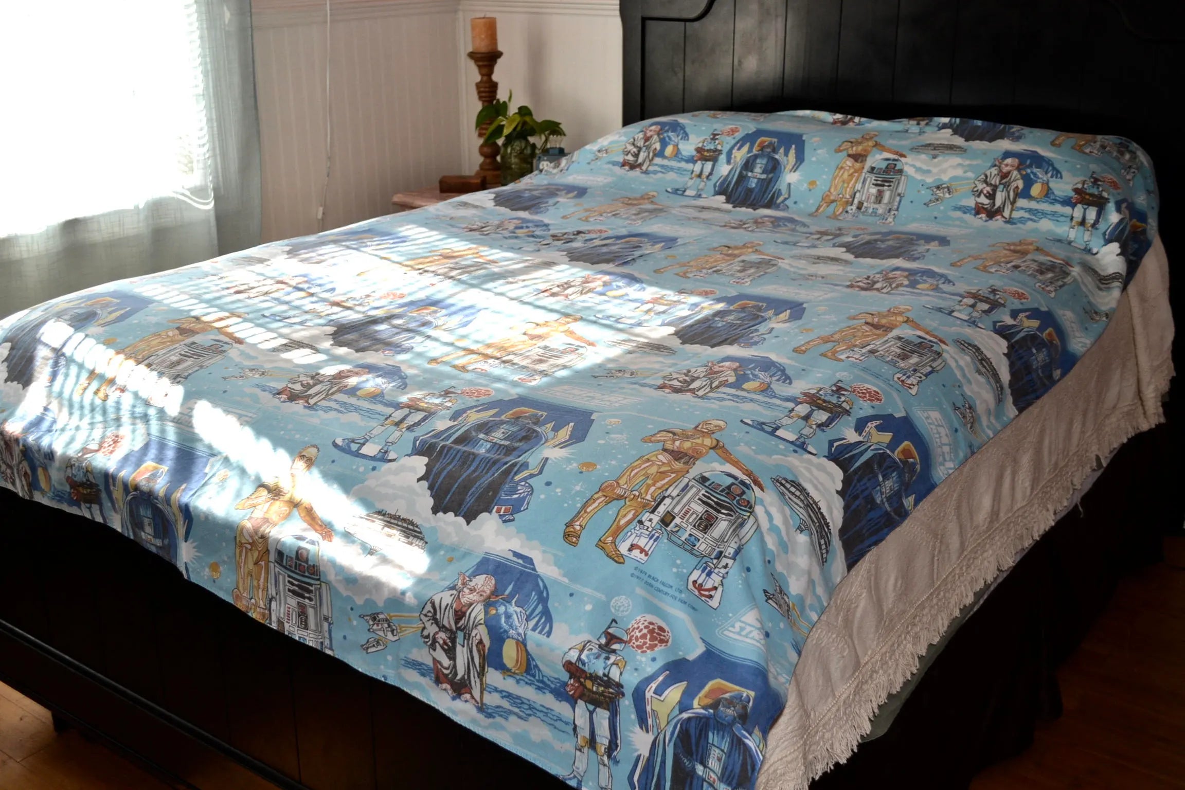 Star Wars Empire Strikes Back Twin Sheet | Vintage Twin Flat Sheet Star Wars | Star Wars Gift | Kids Room Decor | Stars Wars Collection