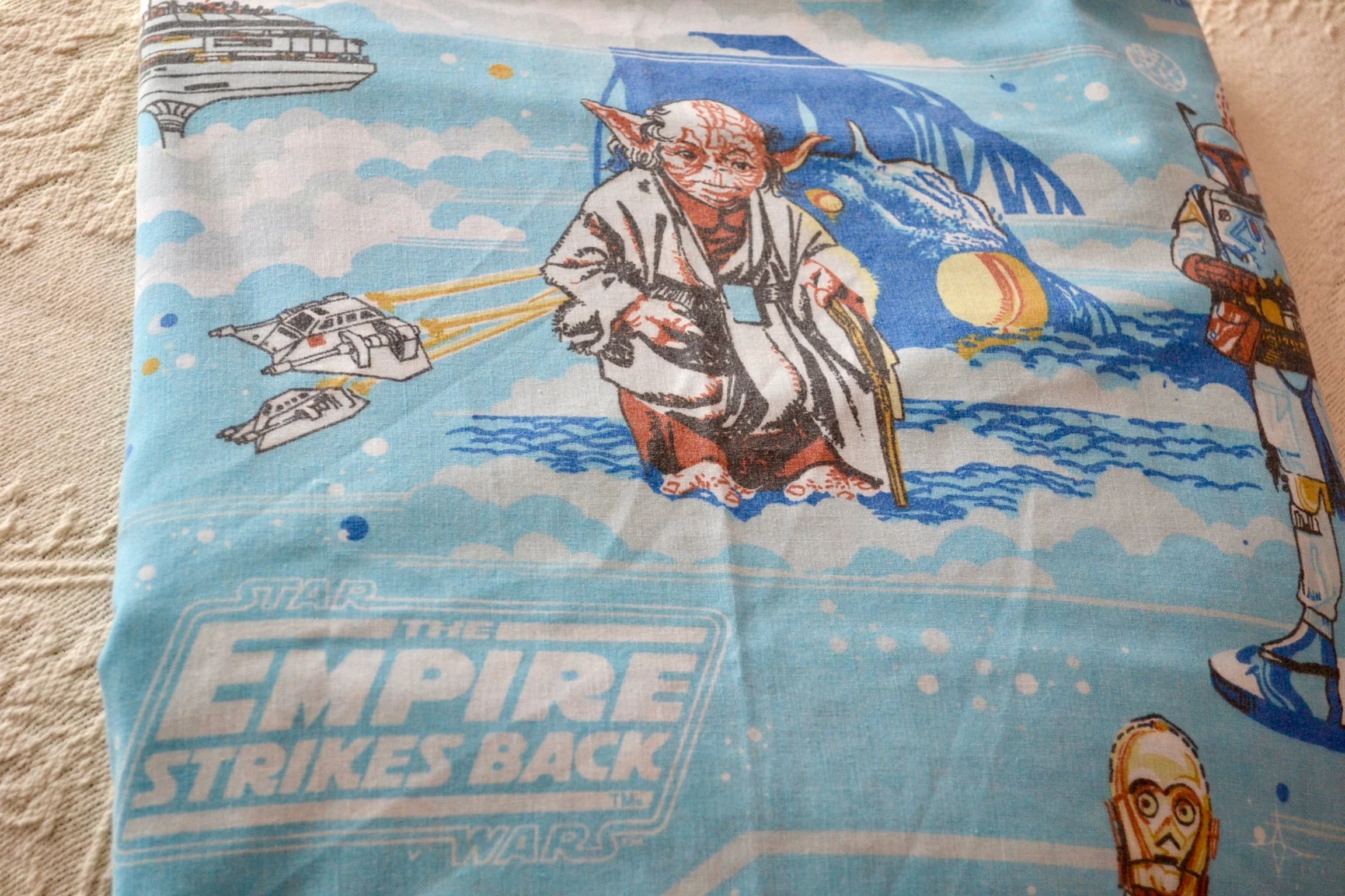 Star Wars Empire Strikes Back Twin Sheet | Vintage Twin Flat Sheet Star Wars | Star Wars Gift | Kids Room Decor | Stars Wars Collection