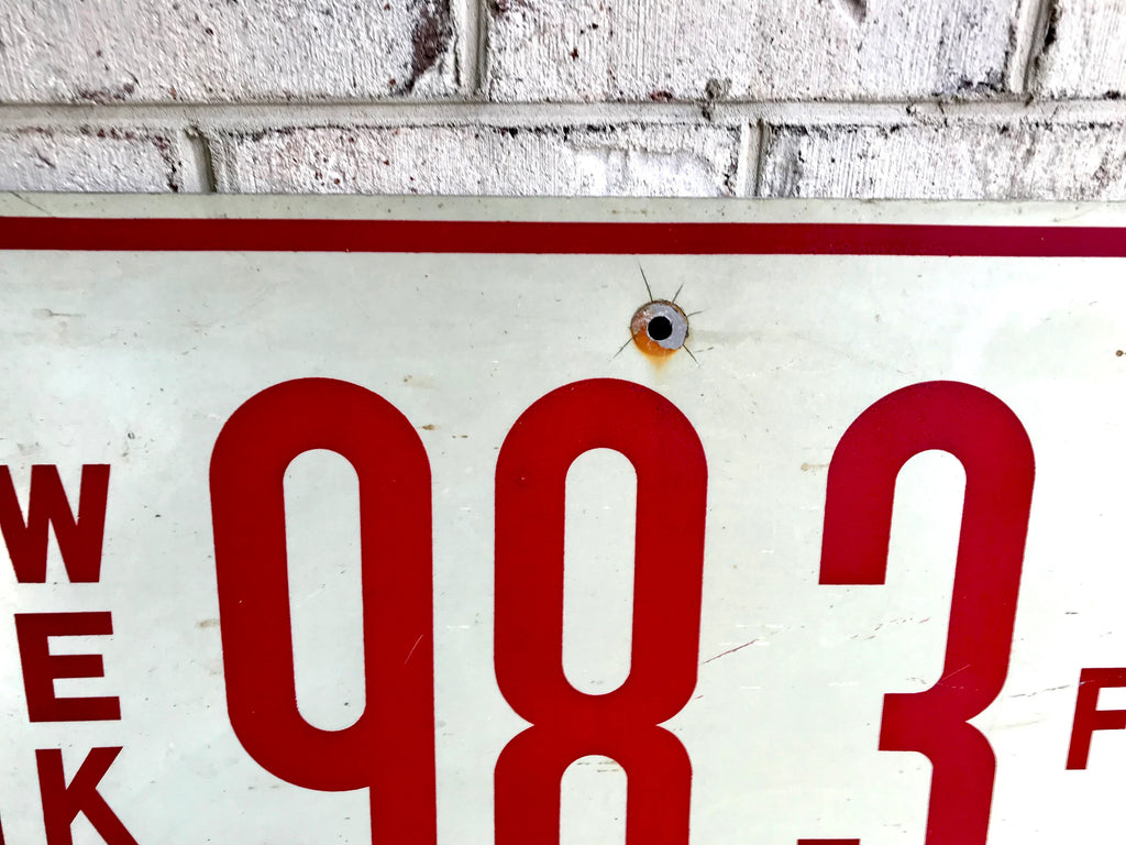 Vtg Radio Station Sign | 98.3 FM. Radio Station Sign | WEKT | Walter Taylor | Taylor Aviation | Taylor Winery