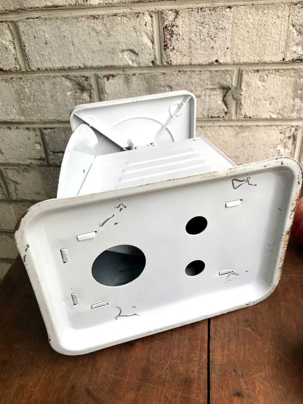 Bright White American Family Scale | Rustic Kitchen Scale | Old Scale| 50s scale | Vintage Scale | Kitchen Scale | Rusty Scale | 25Lbs Scale