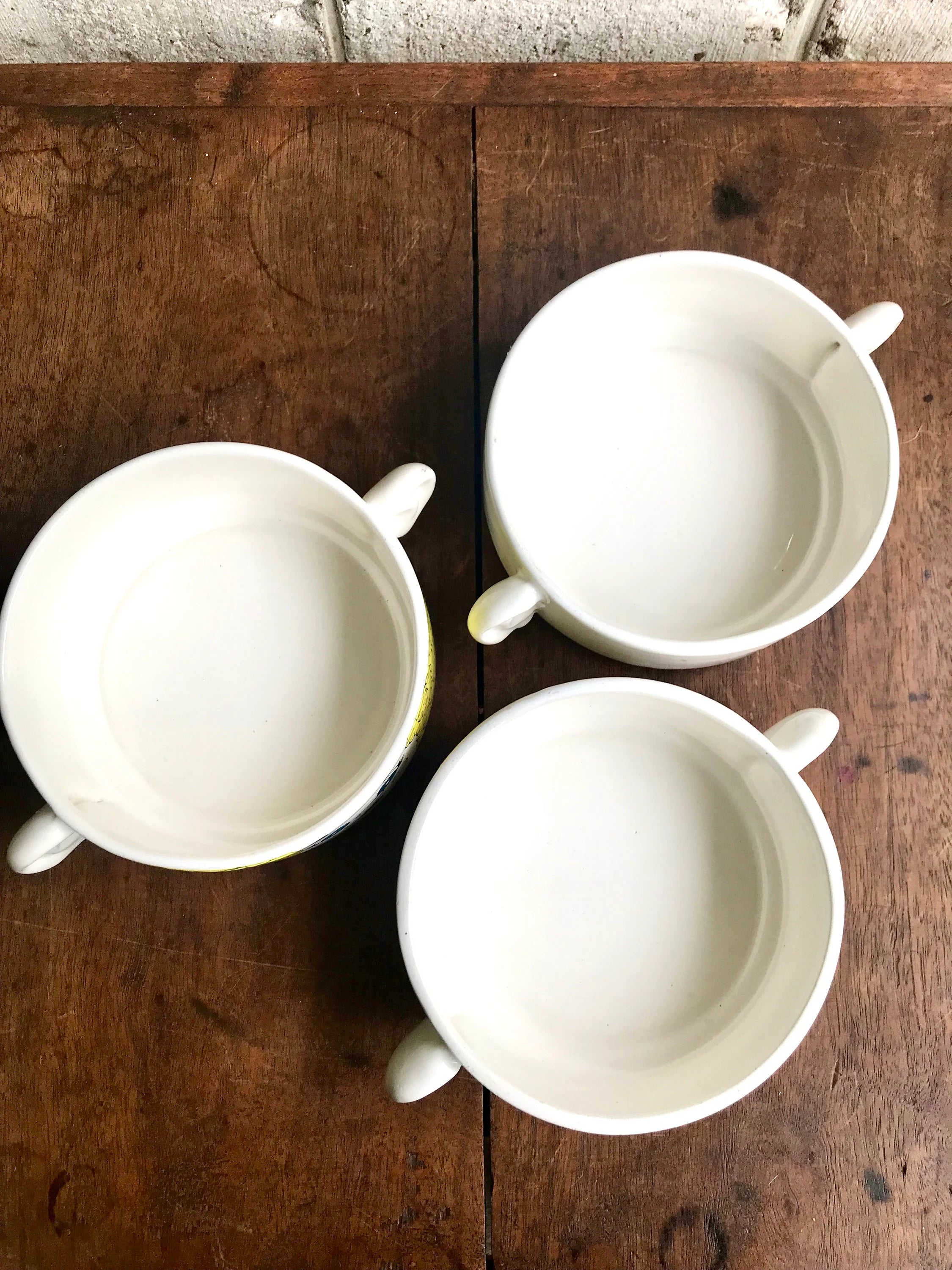 Vtg Children Soup Bowls | Three Piroceramica Soup Bowls | Fun Face Bowls | Oversized Mugs | Ice Cream Bowls | Cereal Bowls