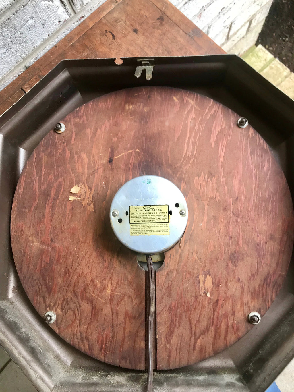 Vintage MCM Telchrom Wall Clock | Classic Industrial Wall Clock | Working Telechrom Wall Clock | Large Metal and Bubble Glass Clock