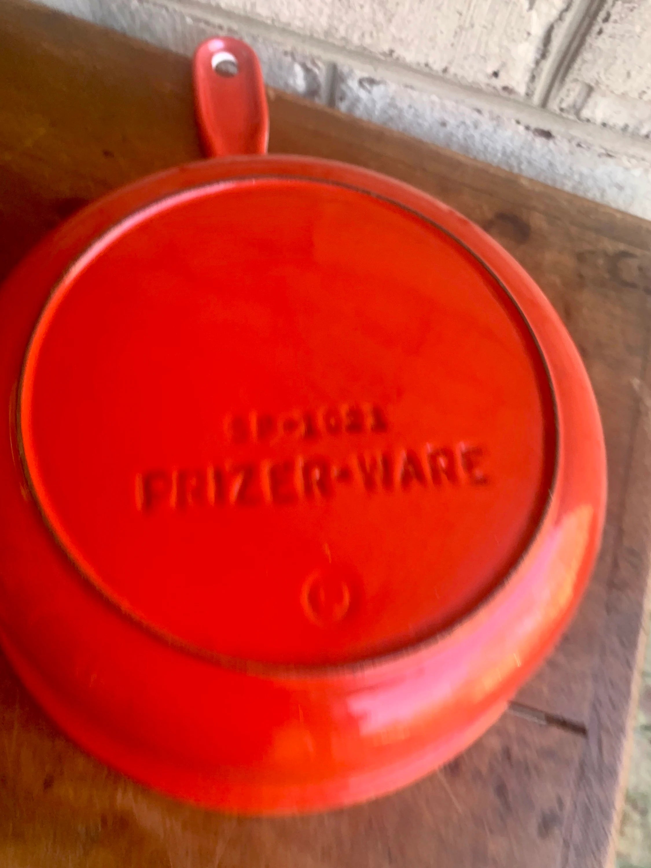 Vtg Red and White Enamel Prizer-Ware Pot with Lid | Vintage Prizer-Ware | Red Enamel Cookware