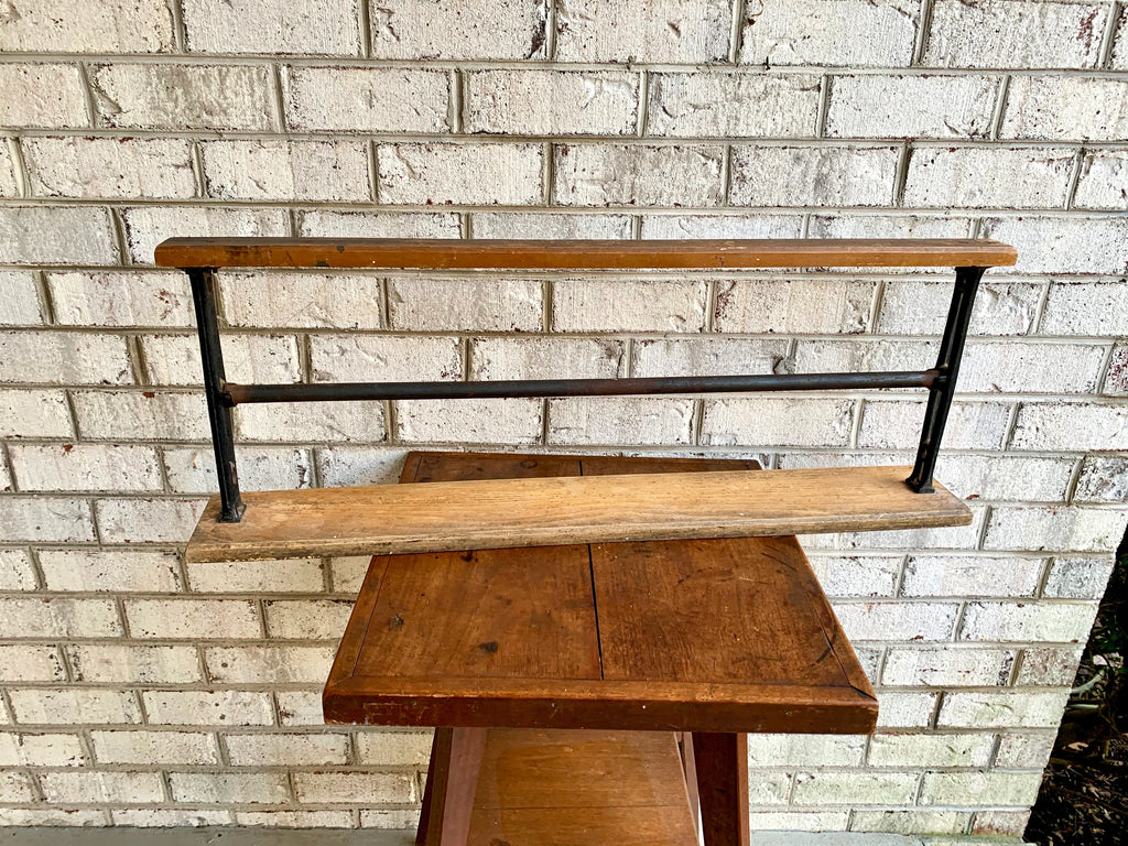 Cast Iron and Wood Paper Roll Holder | Paper Roll Holder | Packing Paper Holder | Wrapping Paper Holde