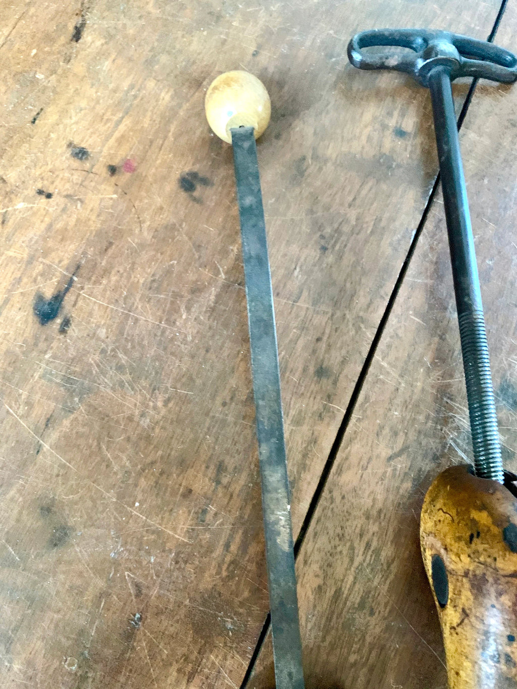 Antique wooden Shoe Trees | Wood Shoe Stretches  | Wood And Metal Shoe Trees