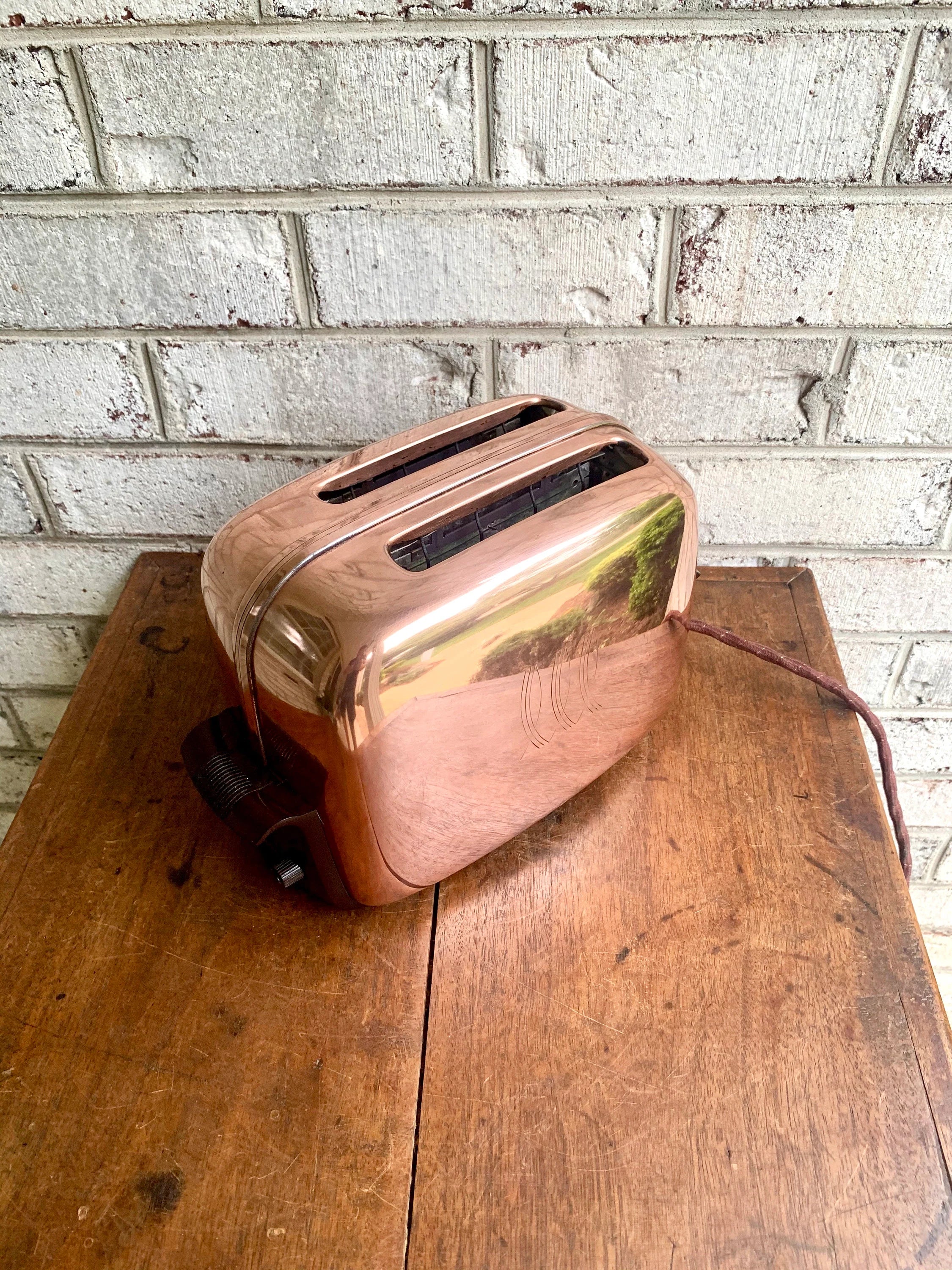 Vintage Rare Copper Toastmaster 1B14 Toaster | Copper Art Deco Toaster | Collectible Toaster