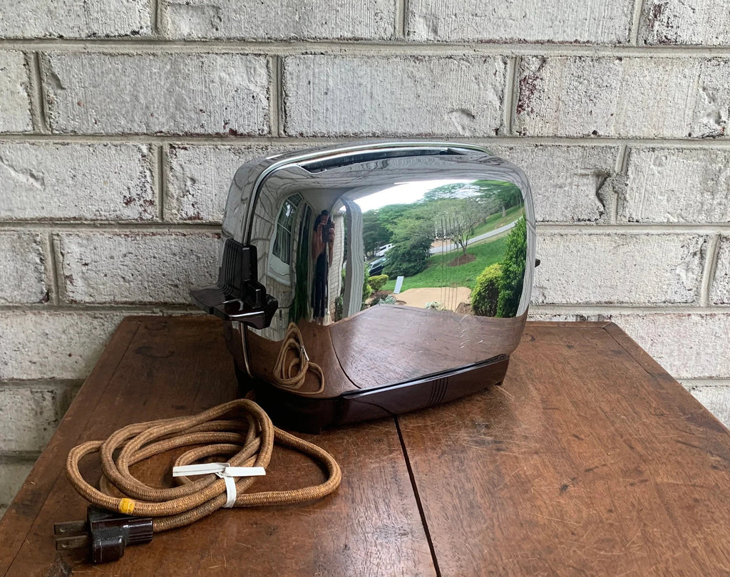 Vintage Kenmore Chrome Toaster | Retro Kenmore 307-6331 Toaster | 1940's Metal Toaster | Art Deco Chrome Toaster | Mid Century Metal Toaster