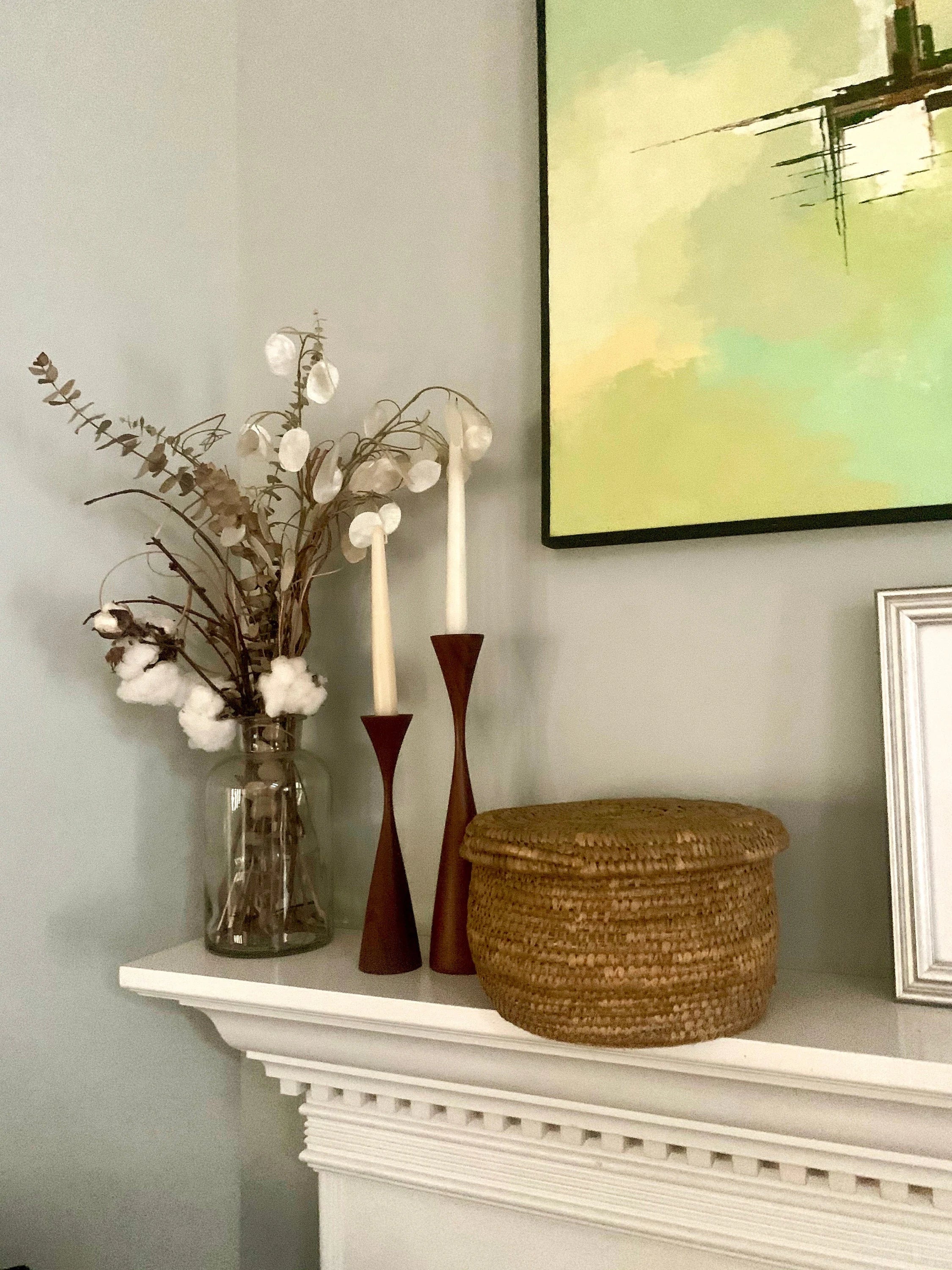 Small Round Coiled Sweetgrass Basket with Lid | Native American Woven Basket | Boho Decor | Boho Storage | Hand Woven Basket | Native Decor