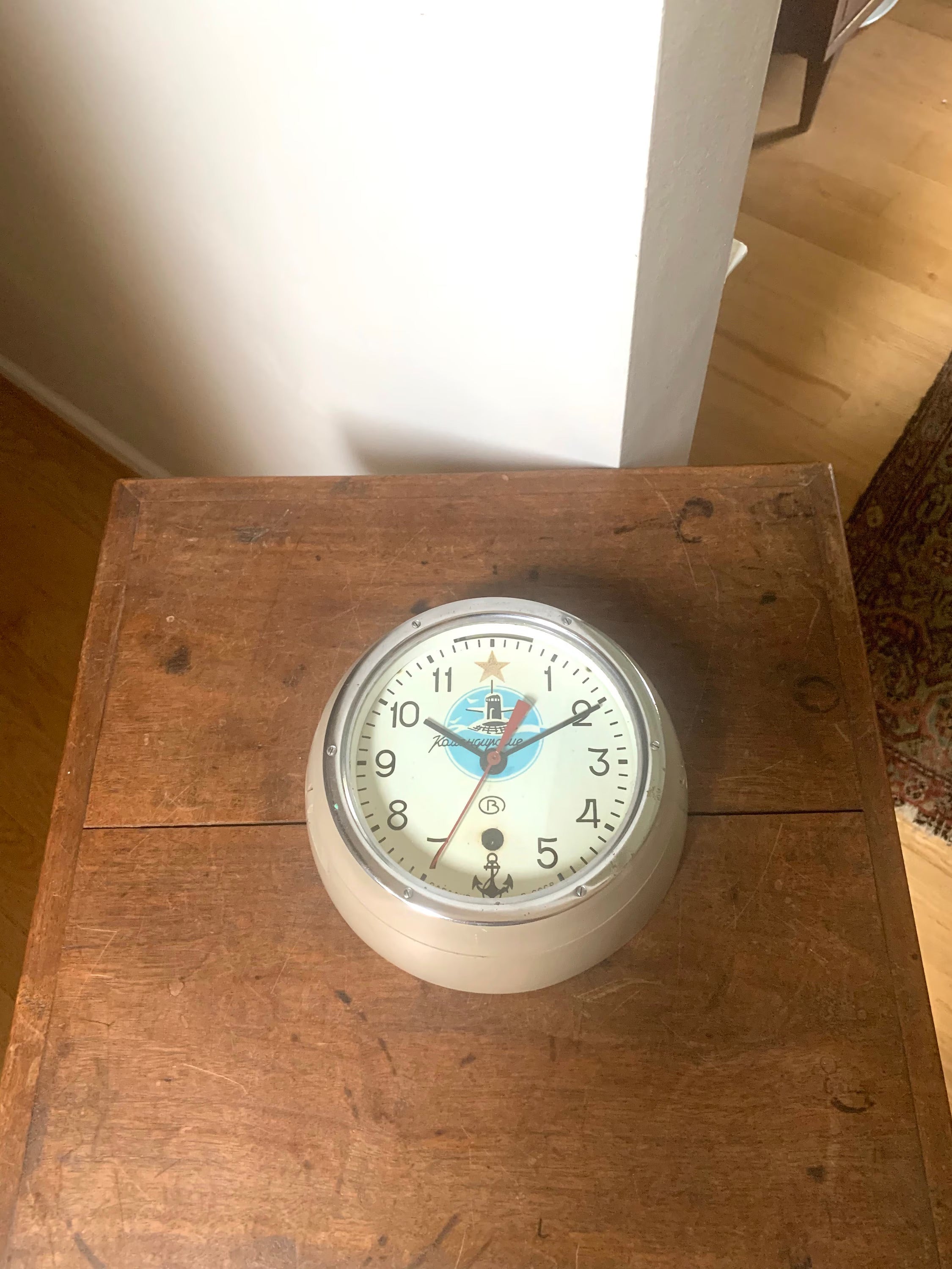 A Vintage Russian Submarine Clock | Soviet Military Ship Clock | Anti-Magnetic Mechanical Wall Clock | Vostok Marine Clock