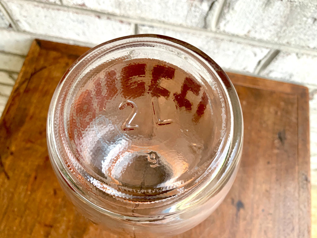 1980s Decor Glass Spaghetti Jar | Glass Canister | 1970s Kitchen Canister | Glass Snack Jar | Cookie Jar | Kitchen Container | 1970s Decor
