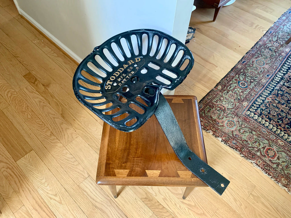 Vtg Rare Stoddard Implement Seat | Cast Iron Implement Seat | Antique Farm Equipment Seat