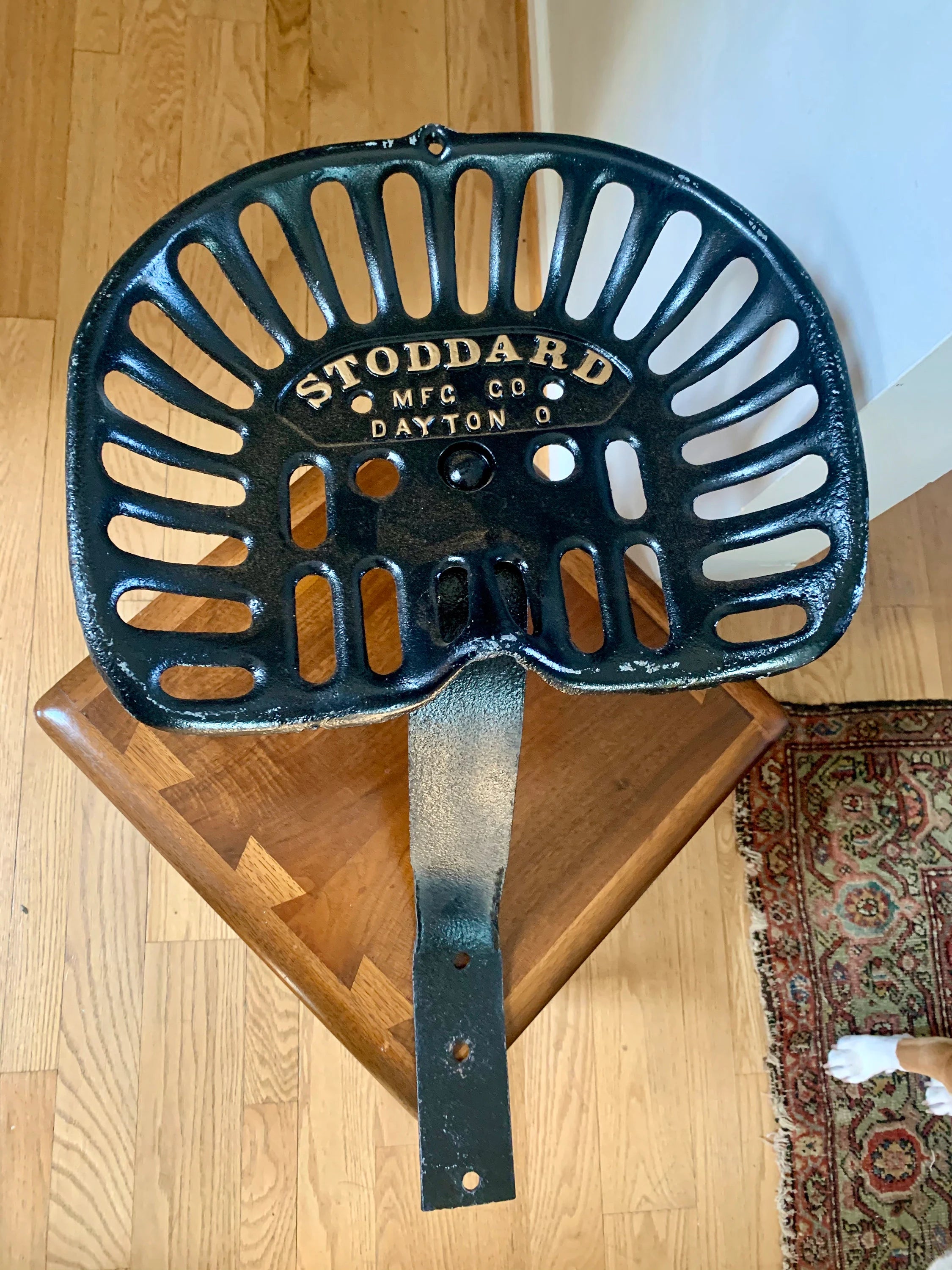 Vtg Rare Stoddard Implement Seat | Cast Iron Implement Seat | Antique Farm Equipment Seat