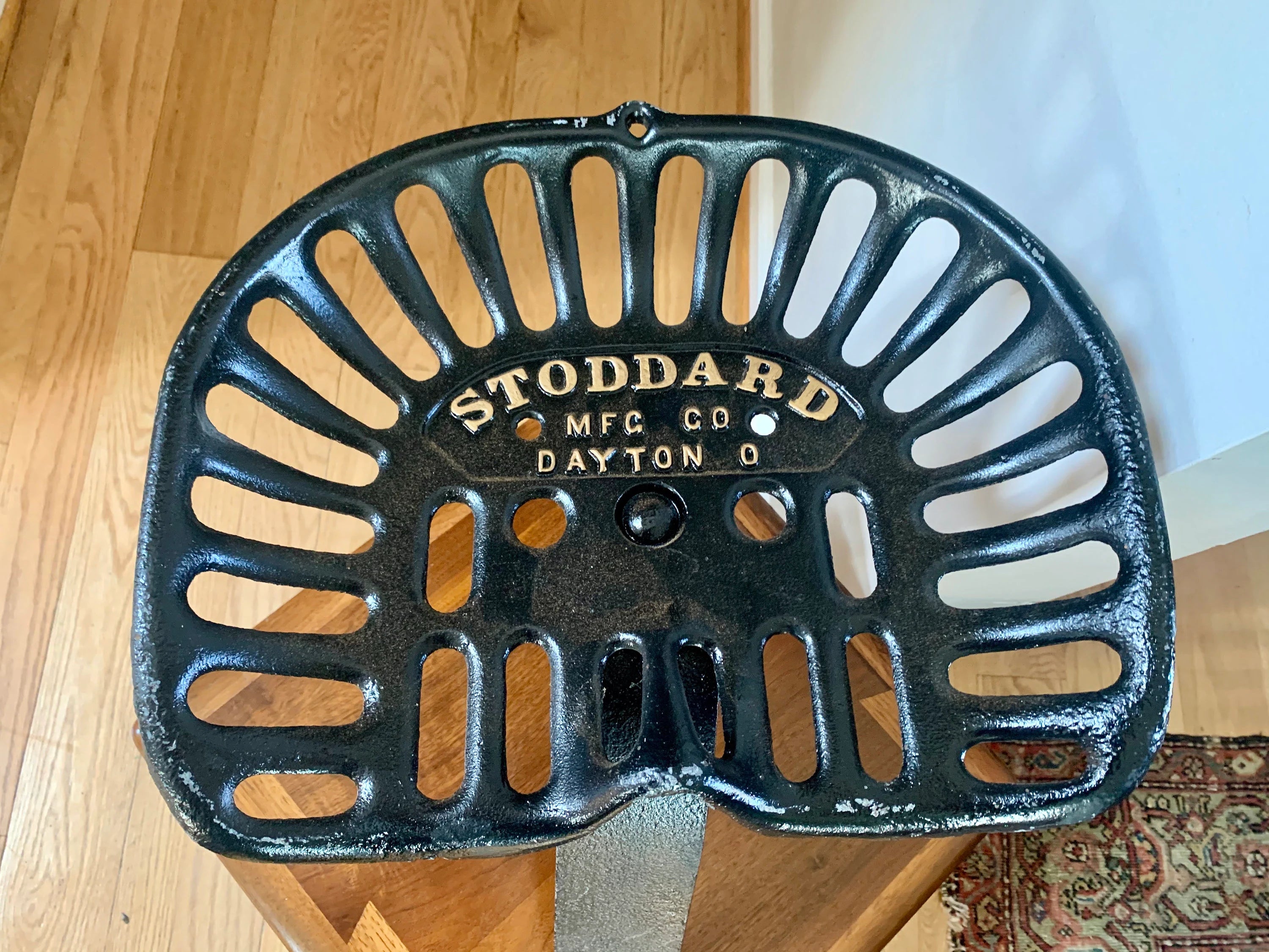Vtg Rare Stoddard Implement Seat | Cast Iron Implement Seat | Antique Farm Equipment Seat