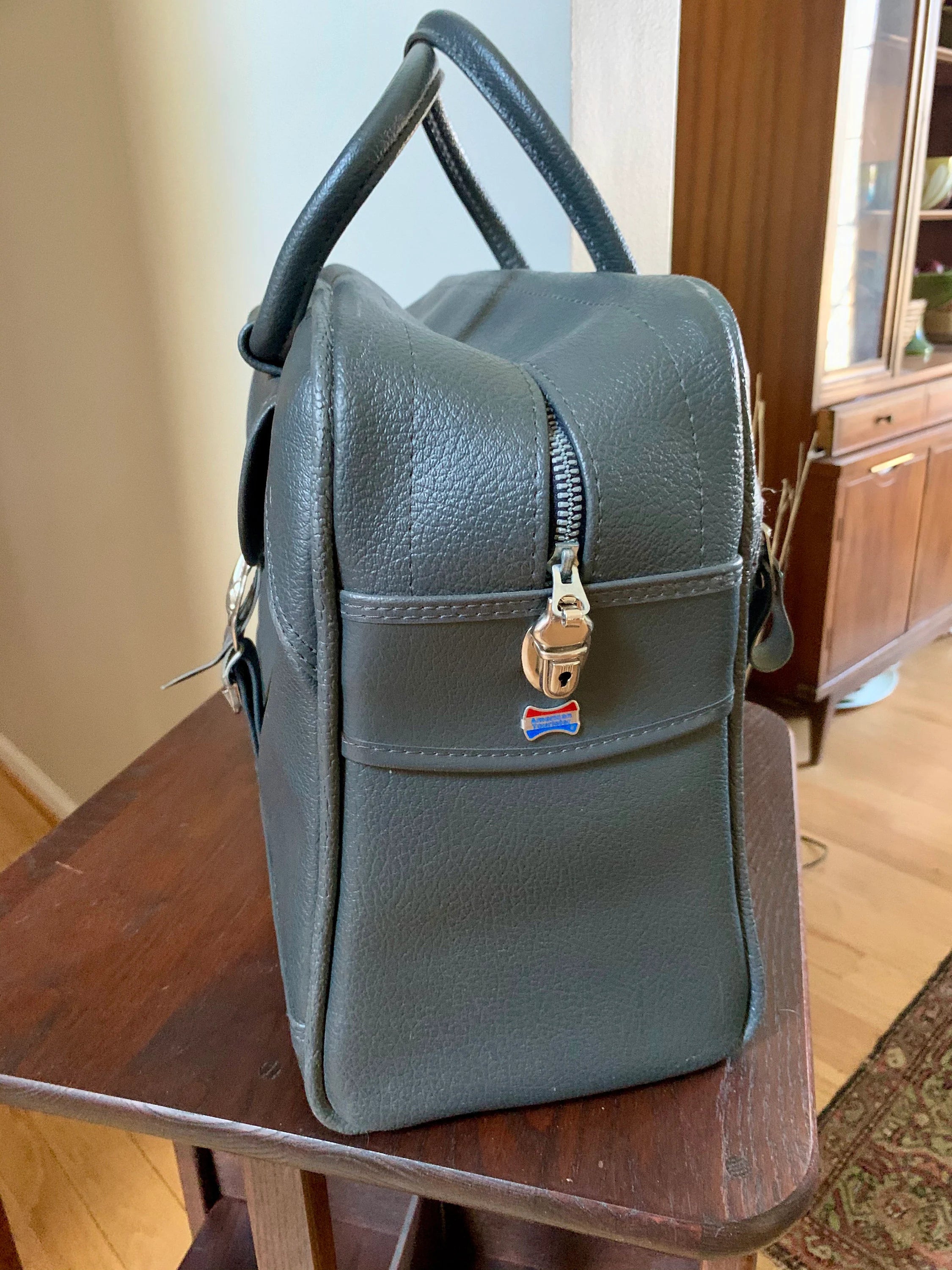 Vtg American Tourister Gray Weekender | American Tourister Hand Bag | Retro Shoulder Bag | Grey Weekend Luggage Bag | Carry On Bag
