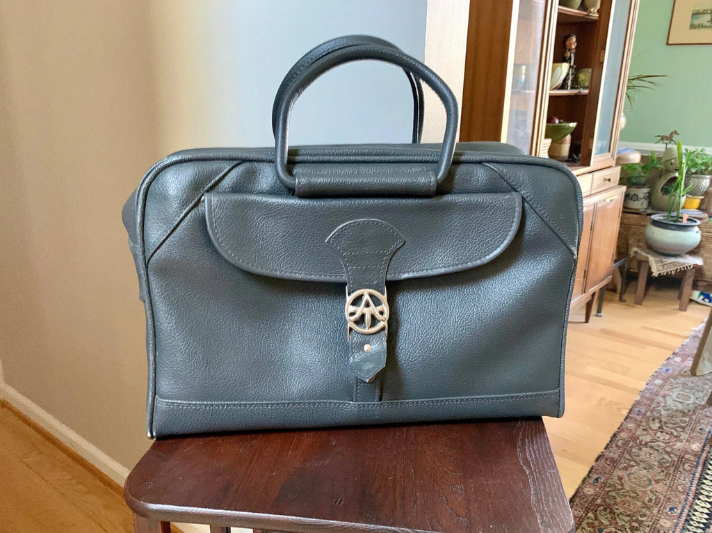 Vtg American Tourister Gray Weekender | American Tourister Hand Bag | Retro Shoulder Bag | Grey Weekend Luggage Bag | Carry On Bag