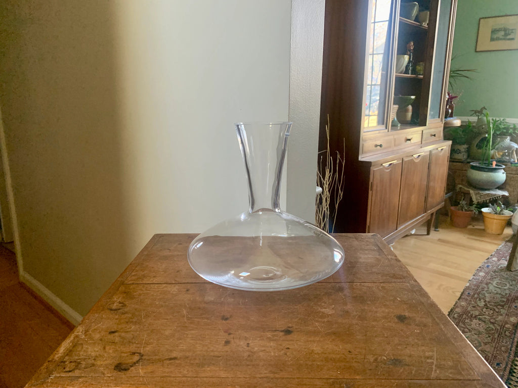 Vtg Krosno Crystal Wine Decanter | Polish Made Lead Crystal Decanter | Wine Poland Carafe | Wine Decor | Wine Lover Gift