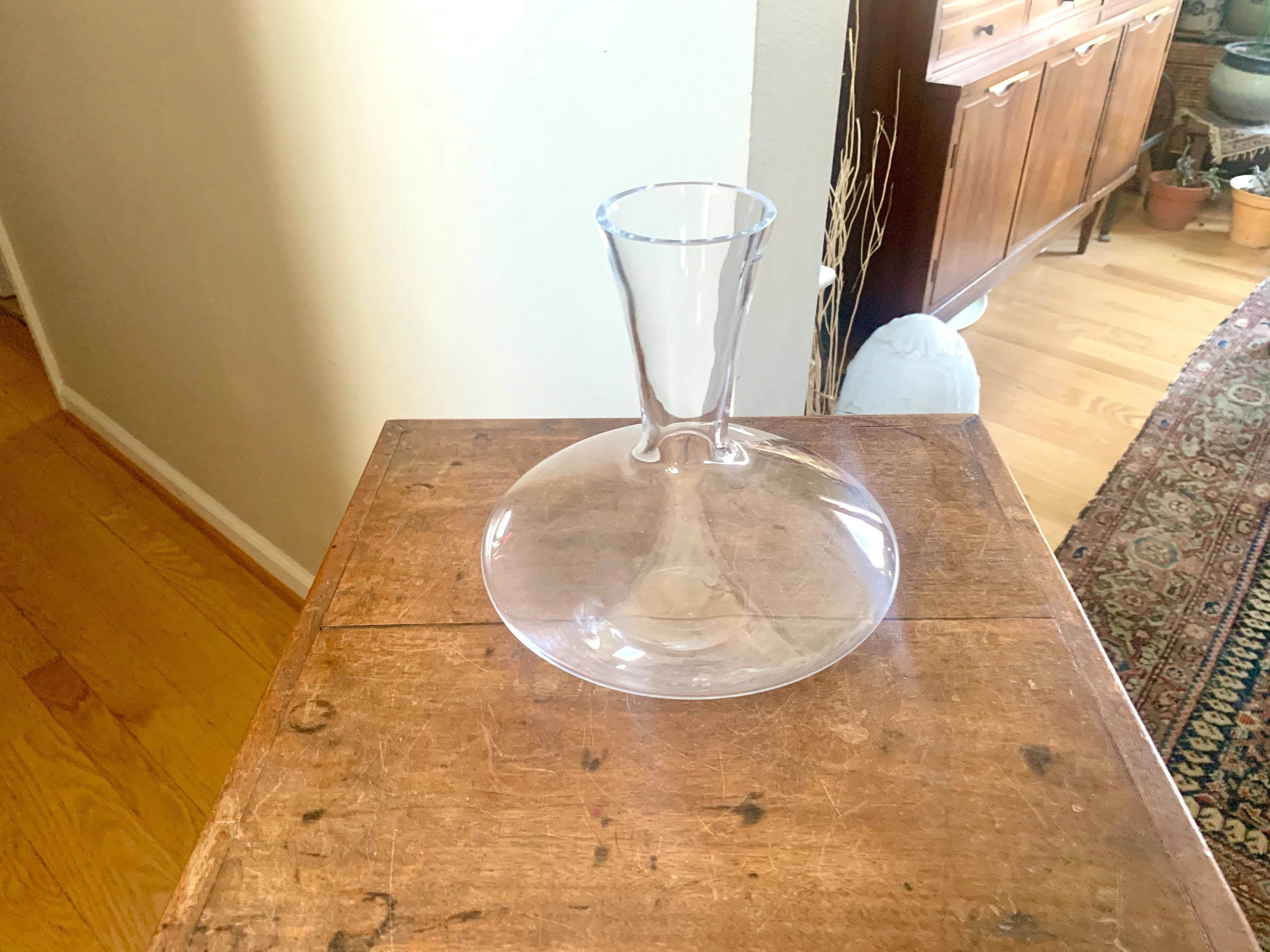 Vtg Krosno Crystal Wine Decanter | Polish Made Lead Crystal Decanter | Wine Poland Carafe | Wine Decor | Wine Lover Gift