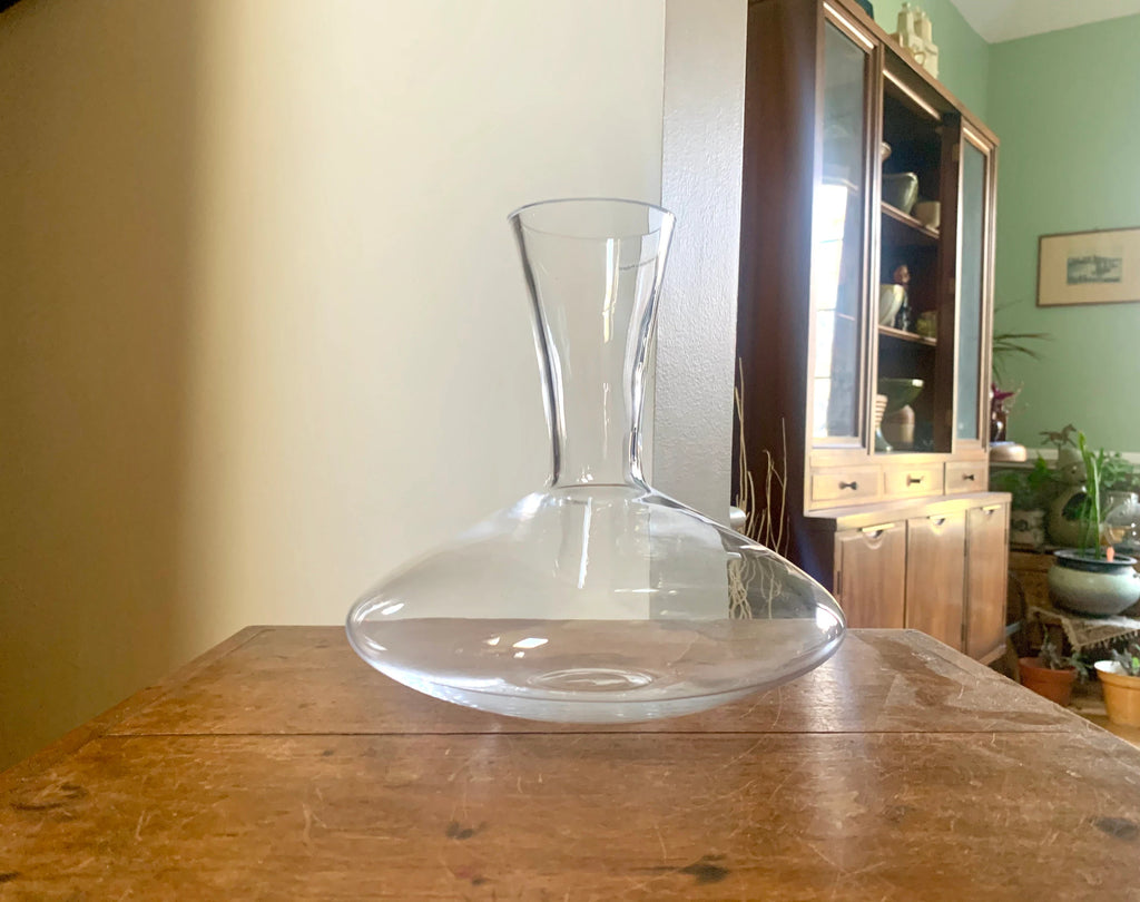 Vtg Krosno Crystal Wine Decanter | Polish Made Lead Crystal Decanter | Wine Poland Carafe | Wine Decor | Wine Lover Gift