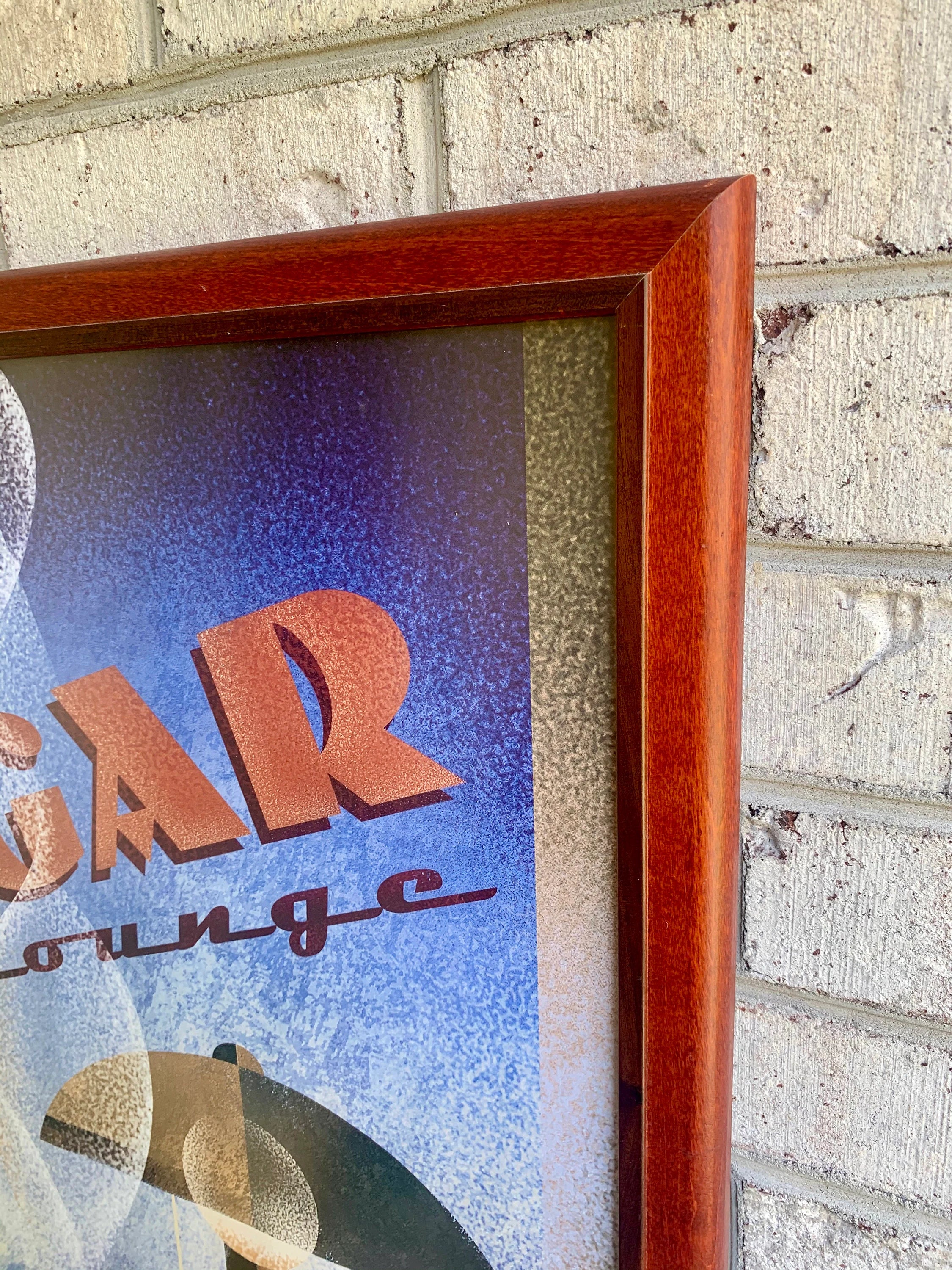 Vtg Michael Kungl "Fat City Cigar Lounge" Framed Print | Framed Fat City Cigar Lounge Print | Bar Decor | Man Cave Decor