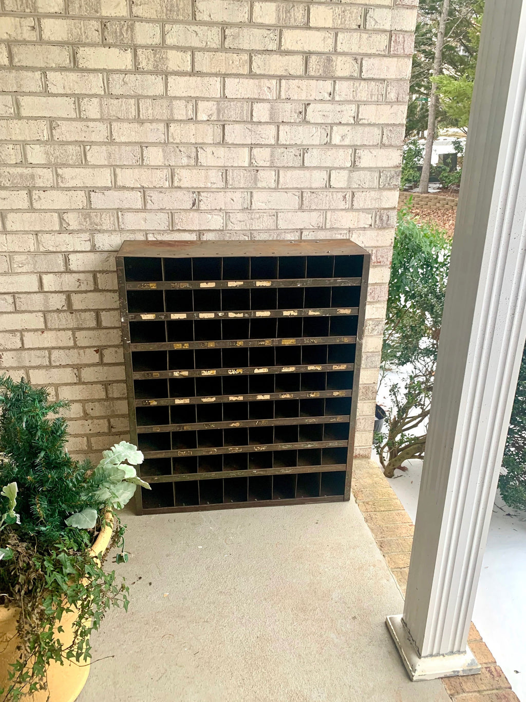 Industrial Metal Parts Bin | Distressed Organization Cabinet | Rustic Cubby Hole Cabinet  | Rustic Craft Storage | Pigeon Hole Cabinet |