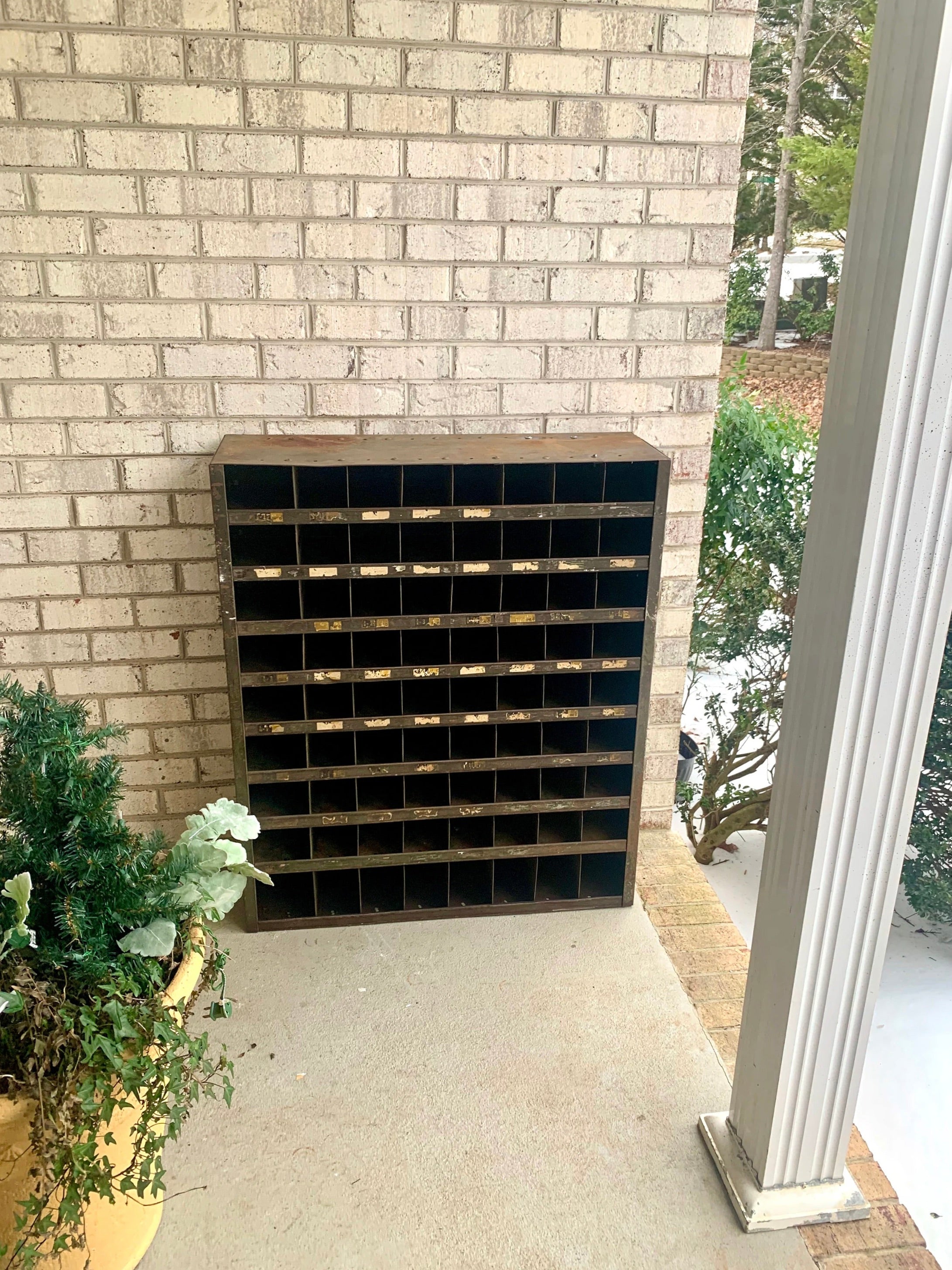 Industrial Metal Parts Bin | Distressed Organization Cabinet | Rustic Cubby Hole Cabinet  | Rustic Craft Storage | Pigeon Hole Cabinet |