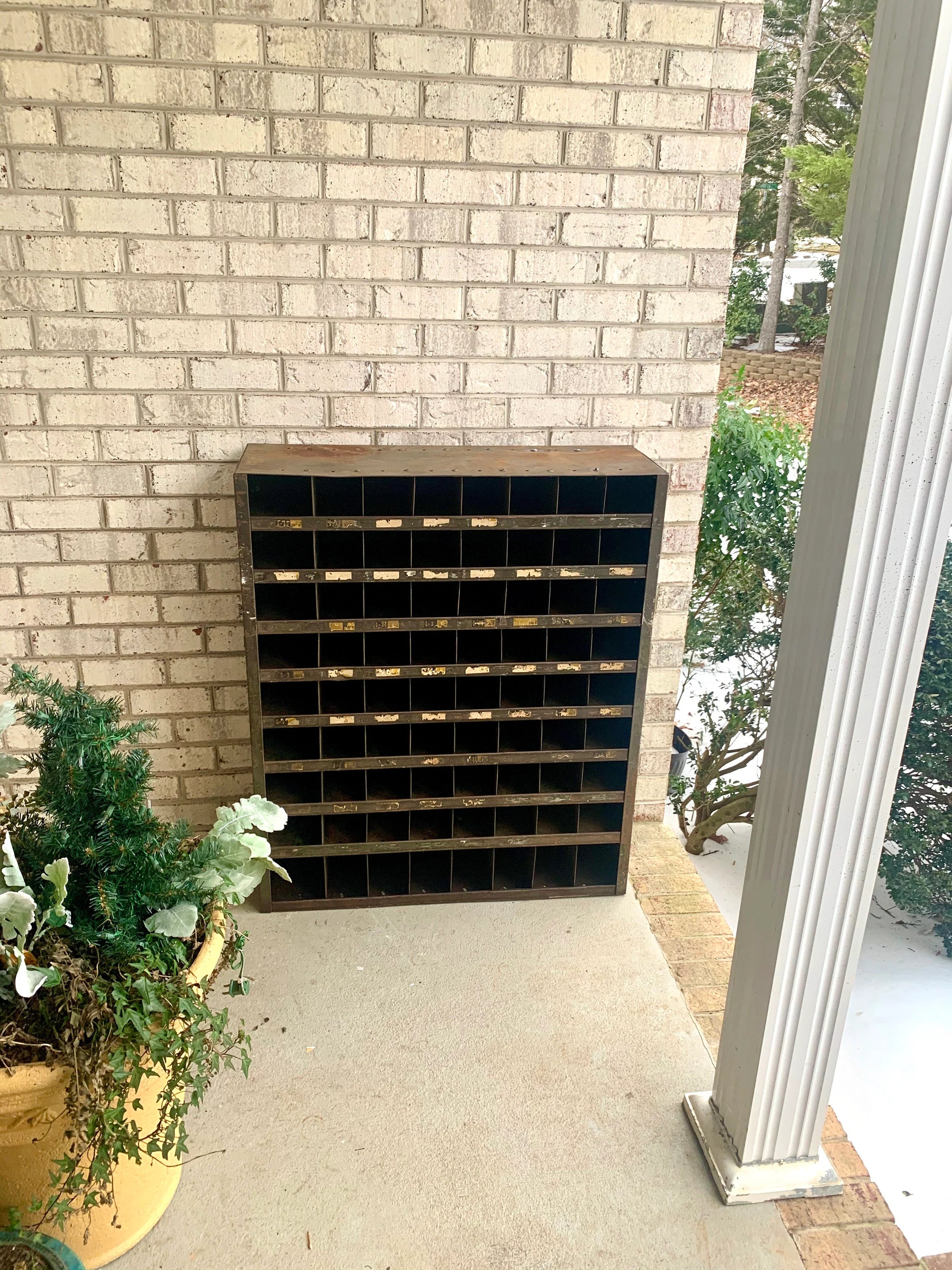 Industrial Metal Parts Bin | Distressed Organization Cabinet | Rustic Cubby Hole Cabinet  | Rustic Craft Storage | Pigeon Hole Cabinet |