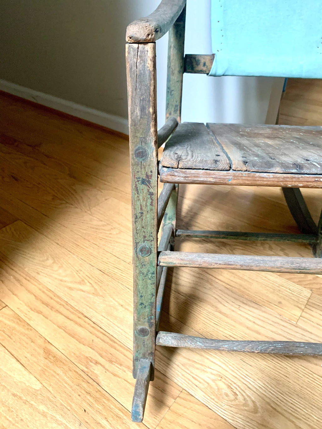 Antique Wooden Rustic Rocking Chair | Distressed 1800's Rocking Chair | Vintage Rustic Rocker | Primitive Rocking Chair