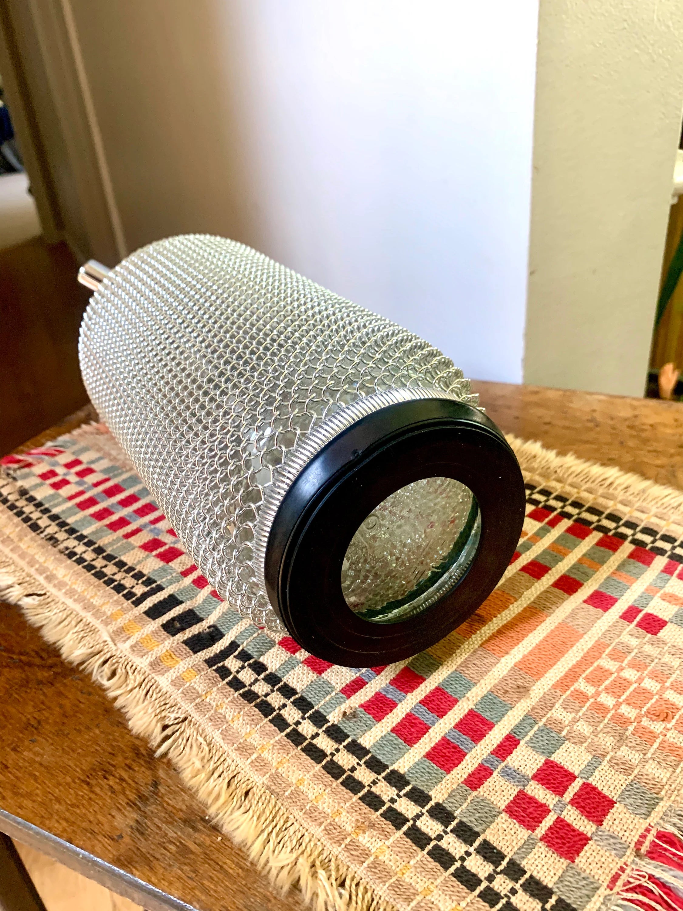 Vintage Czech Syphon Seltzer Bottle | Retro Bar Decor | Soda Syphon | Metal Mesh Seltzer Bottle | Mad Men Decor | Retro Barware