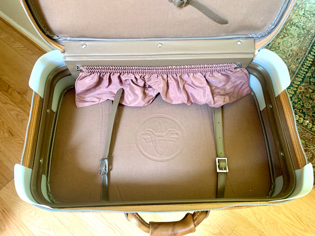 1970's American Tourister Weekender | American Tourister Suitcase | Brown Weekend Luggage Bag| Retro Brown Carry On| Brown Marble Vinyl Bag