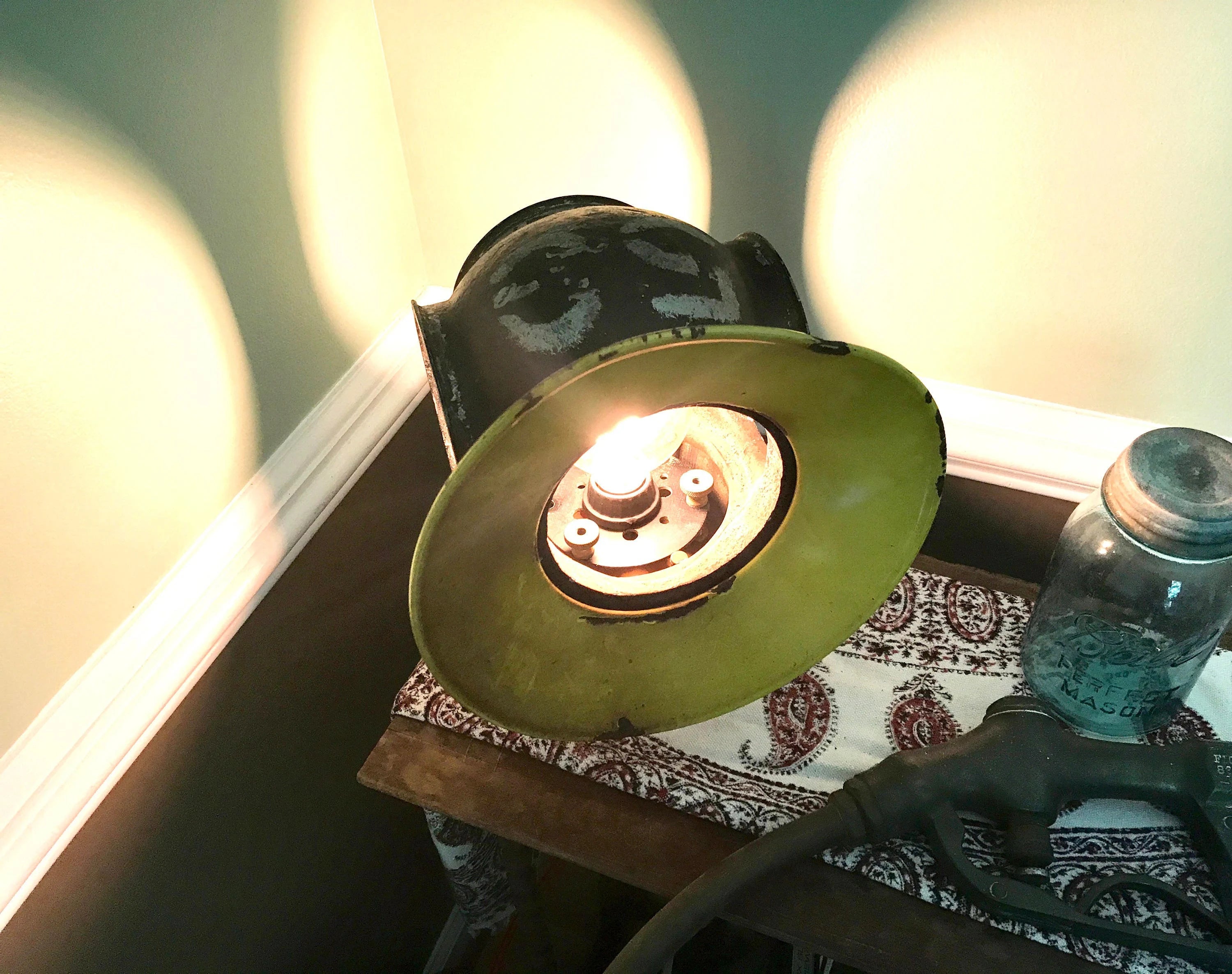 Rustic Railroad Signal Light | Upcycled Railroad Lamp | Steampunk Lamp | Railroad Decor Light | Vintage Railroad Switch Lantern | Repurposed