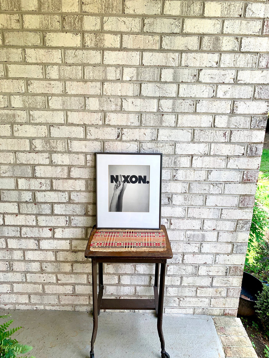 Framed and Matted Nixon Picture | Middle Finger Nixon Picture | F Nixon Picture | Nixon Memorabilia | Richard Nixon
