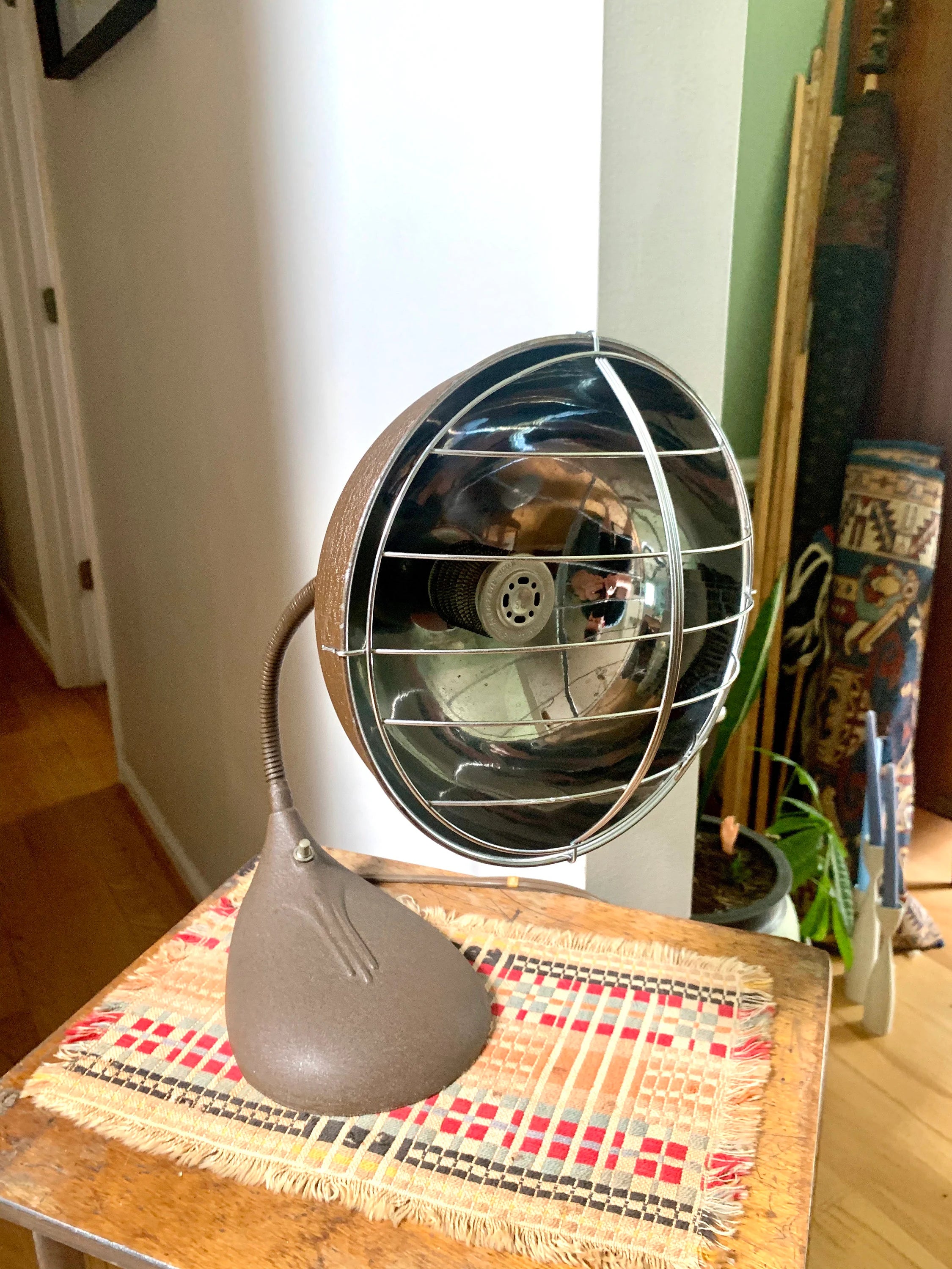 Vintage Knapp Monarch Space Heater | Art Decor Heater Lamp | Lamp Heater | Coil Heater | Gooseneck Space Heater