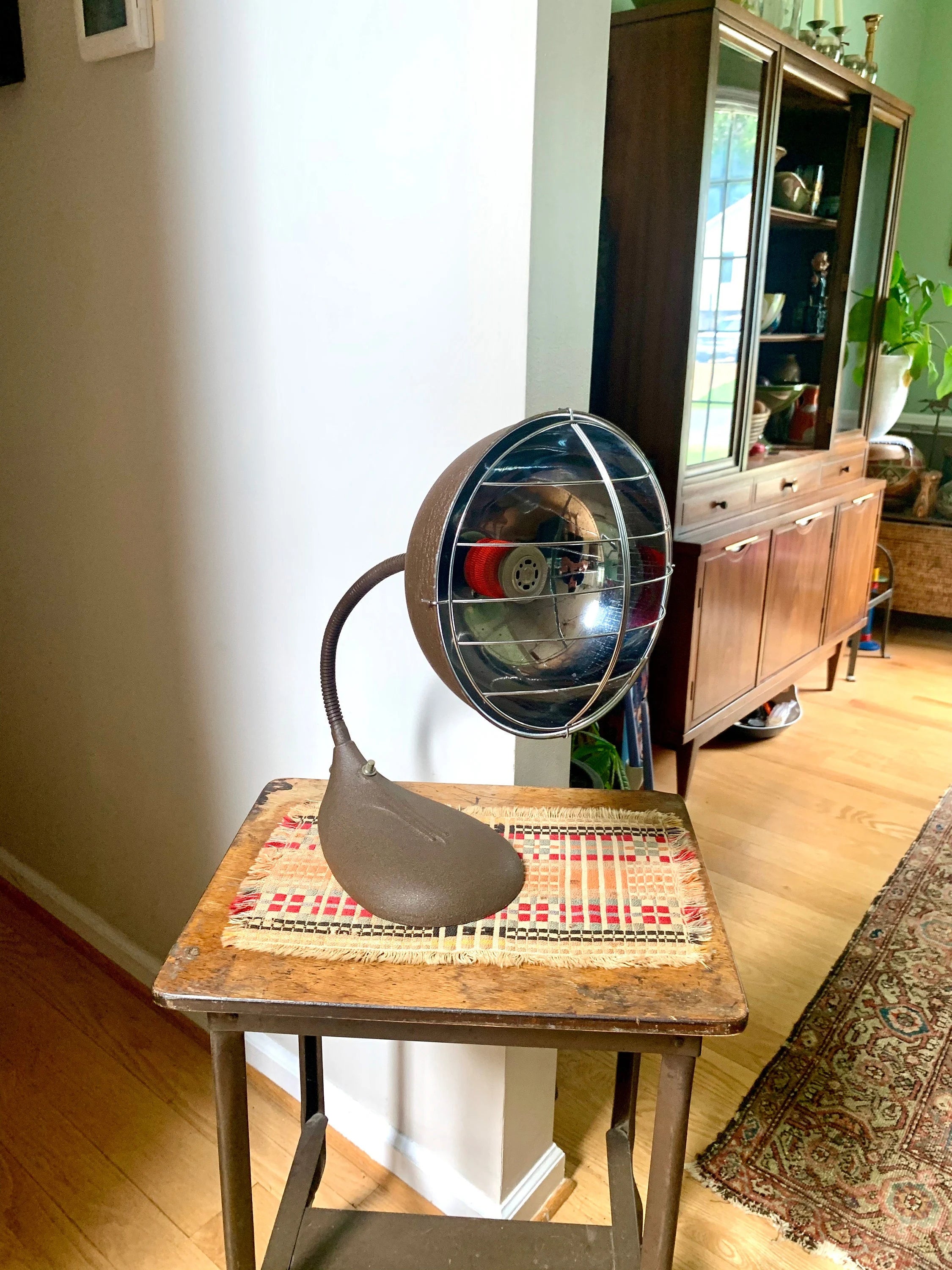 Vintage Knapp Monarch Space Heater | Art Decor Heater Lamp | Lamp Heater | Coil Heater | Gooseneck Space Heater