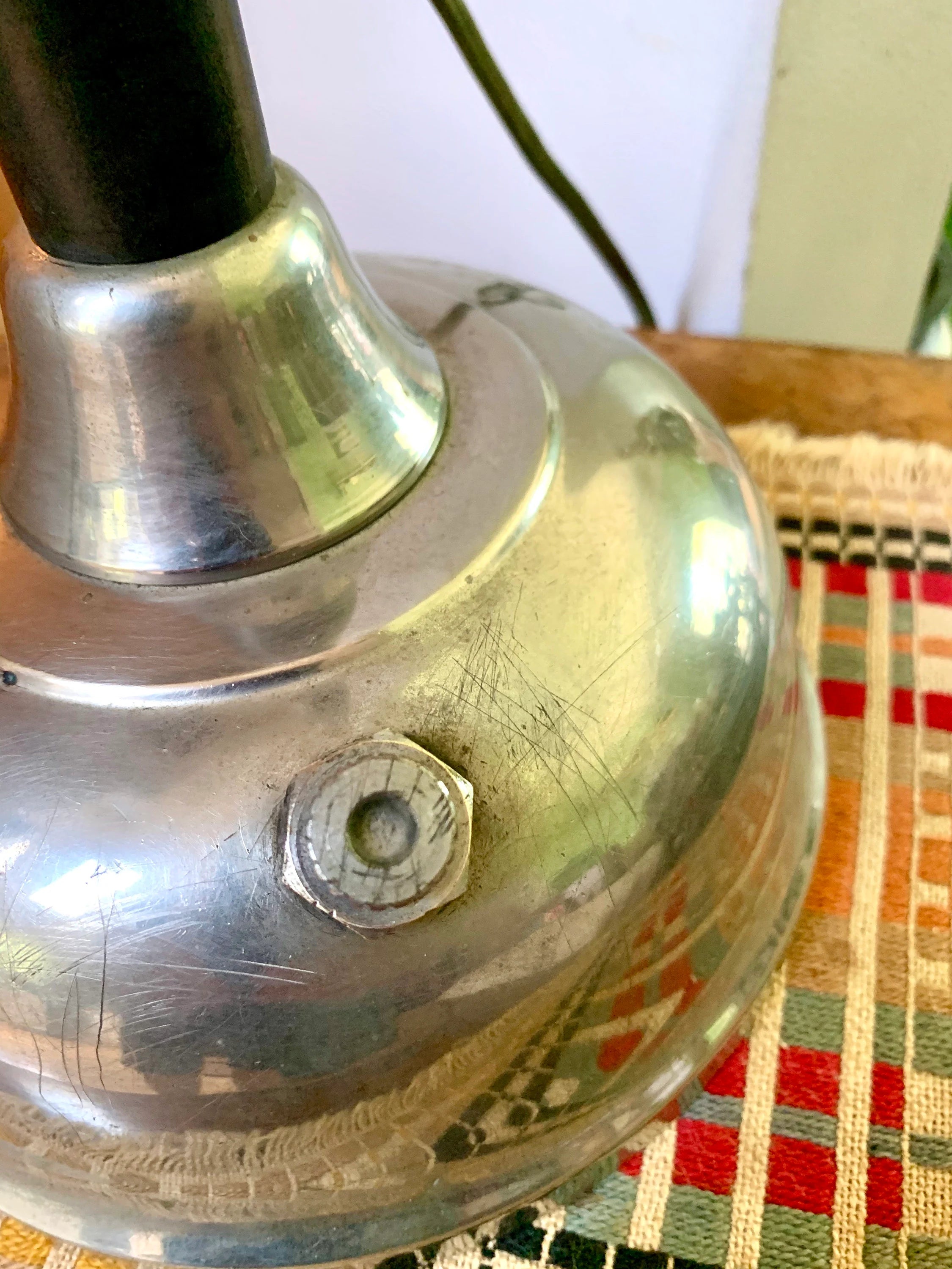 Vtg Repurposed Lantern to Lamp | Nickel Plated Lantern Body Turned into Lamp | Lantern Lamp
