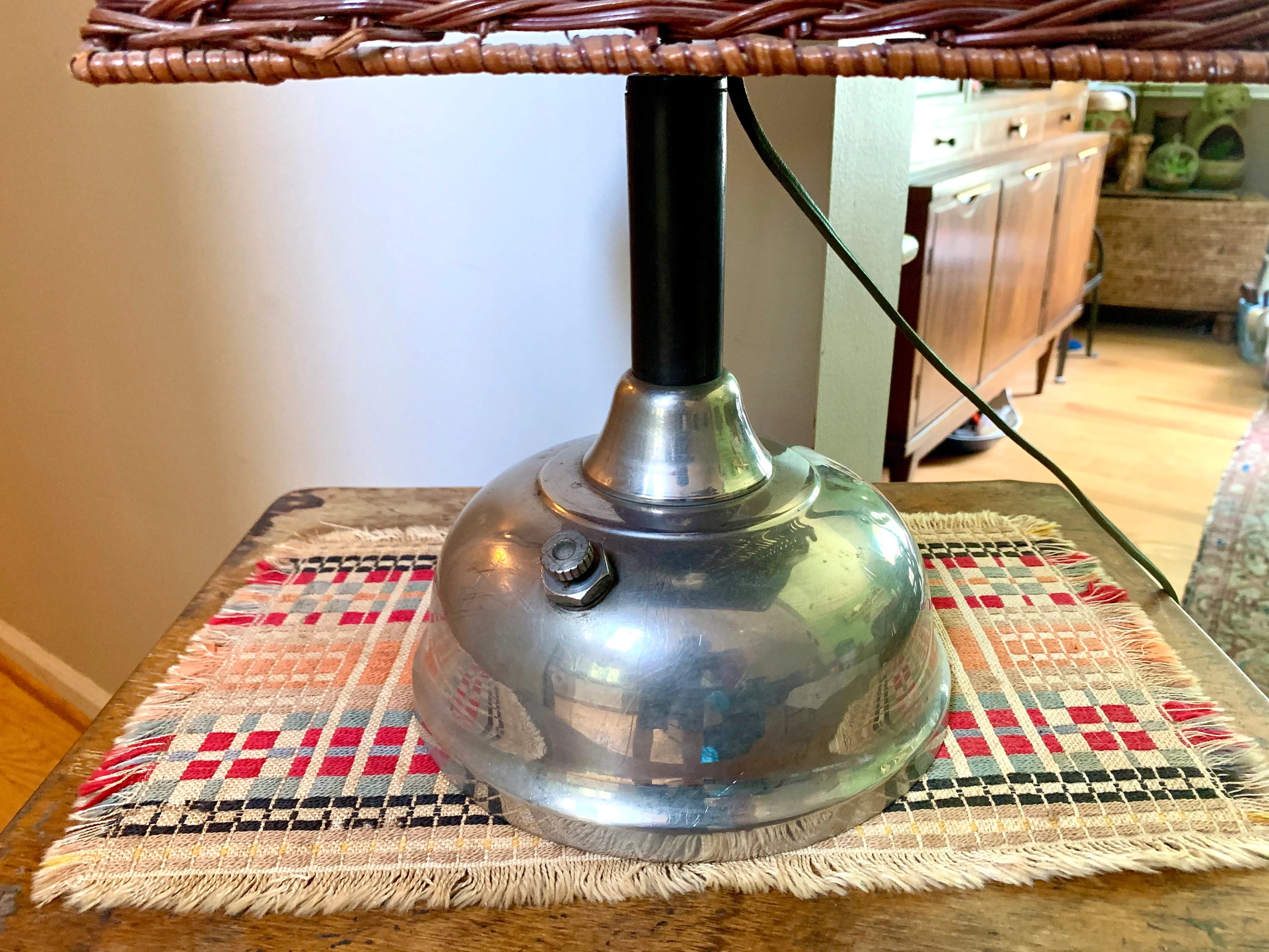 Vtg Repurposed Lantern to Lamp | Nickel Plated Lantern Body Turned into Lamp | Lantern Lamp