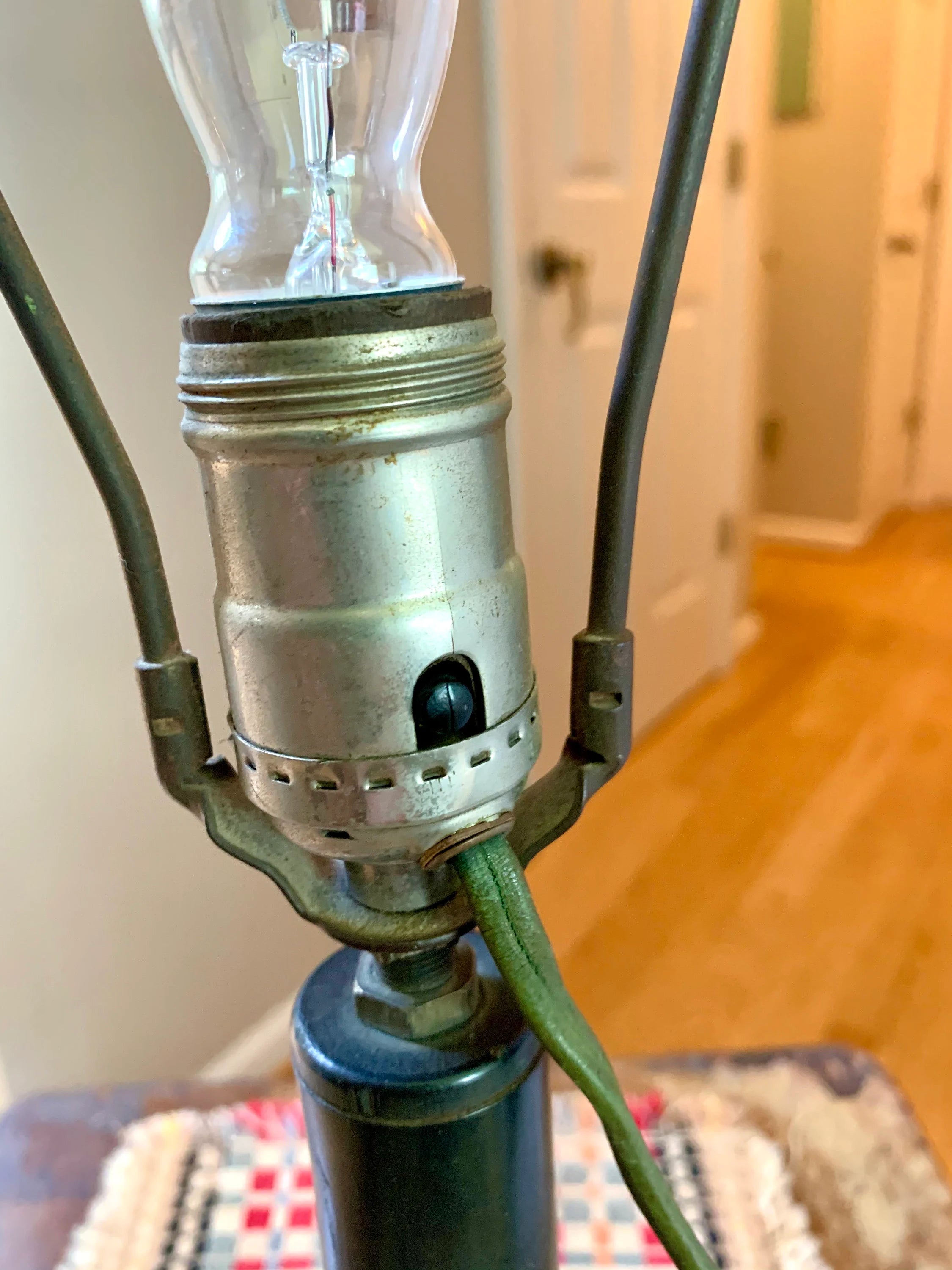 Vtg Repurposed Lantern to Lamp | Nickel Plated Lantern Body Turned into Lamp | Lantern Lamp