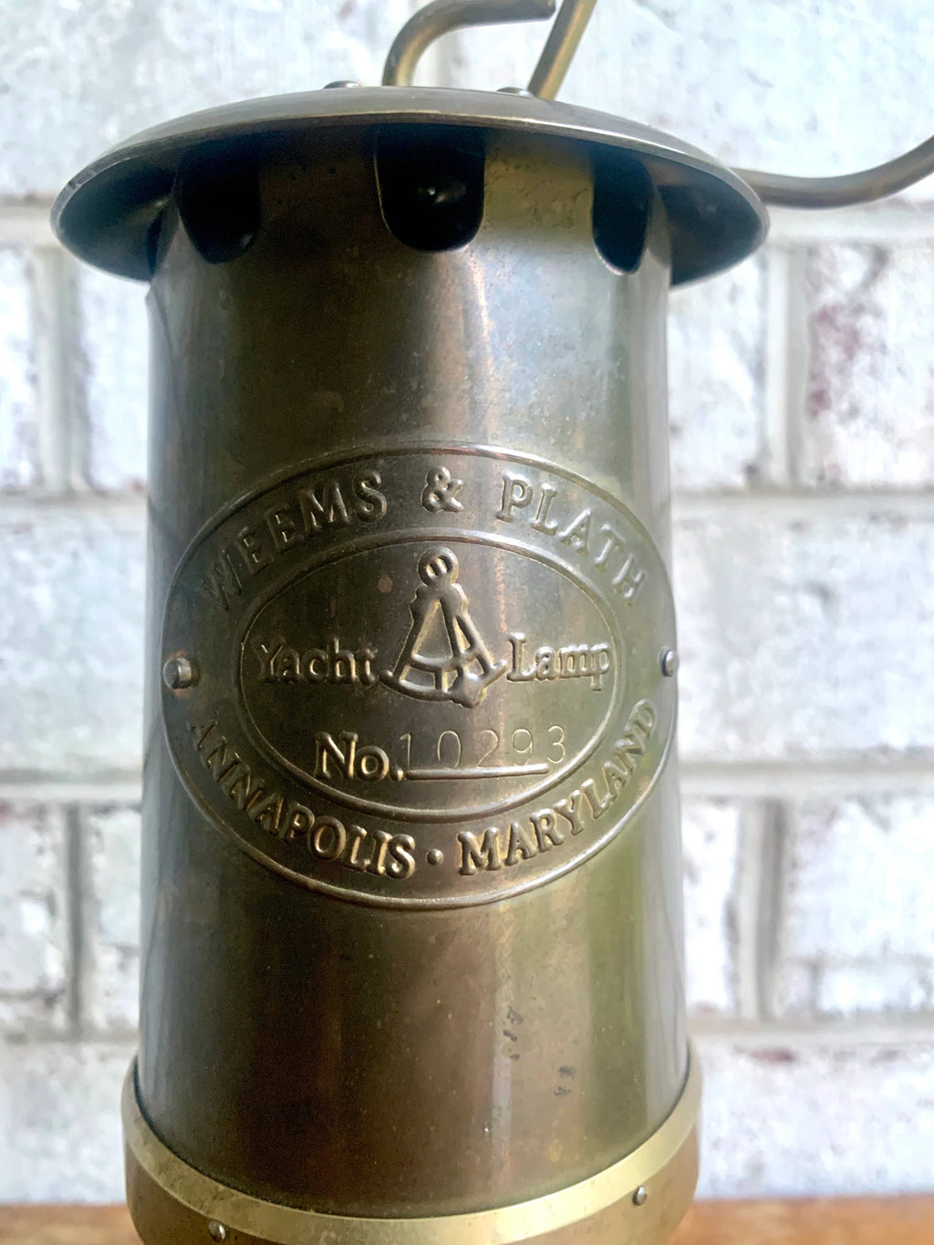 Vtg Brass Weems & Plath Yacht Lamp | Brass Yacht Oil Lamp | Weems and Plath Nautical Oil Lamp | Nautical Decor | Ship's Lamp