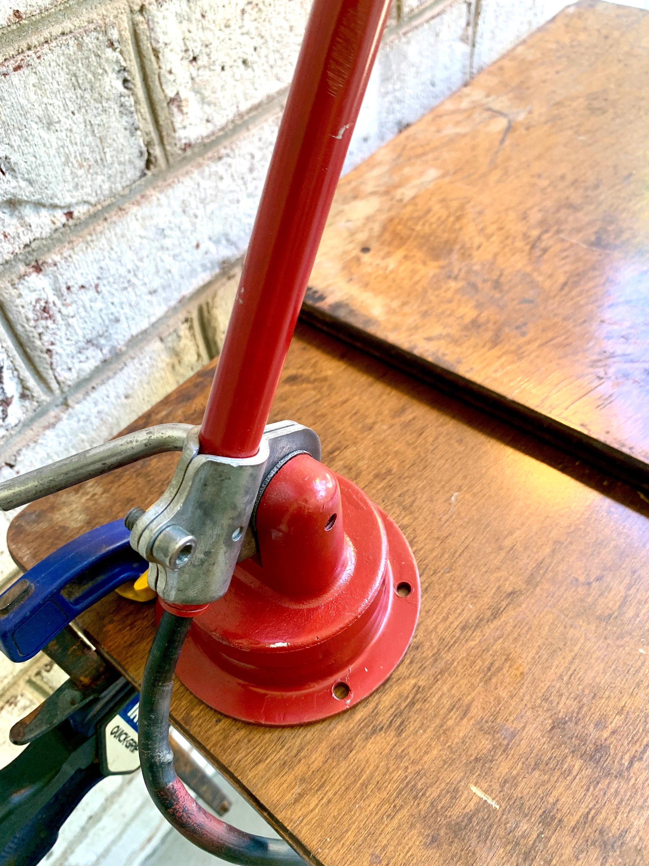 Red Industrial Machinist lamp | Articulating Task Lamp | Workstation Lamp | Drafting Lamp | Factory Lamp | Wall Mounted Lamp | Swivel Lamp