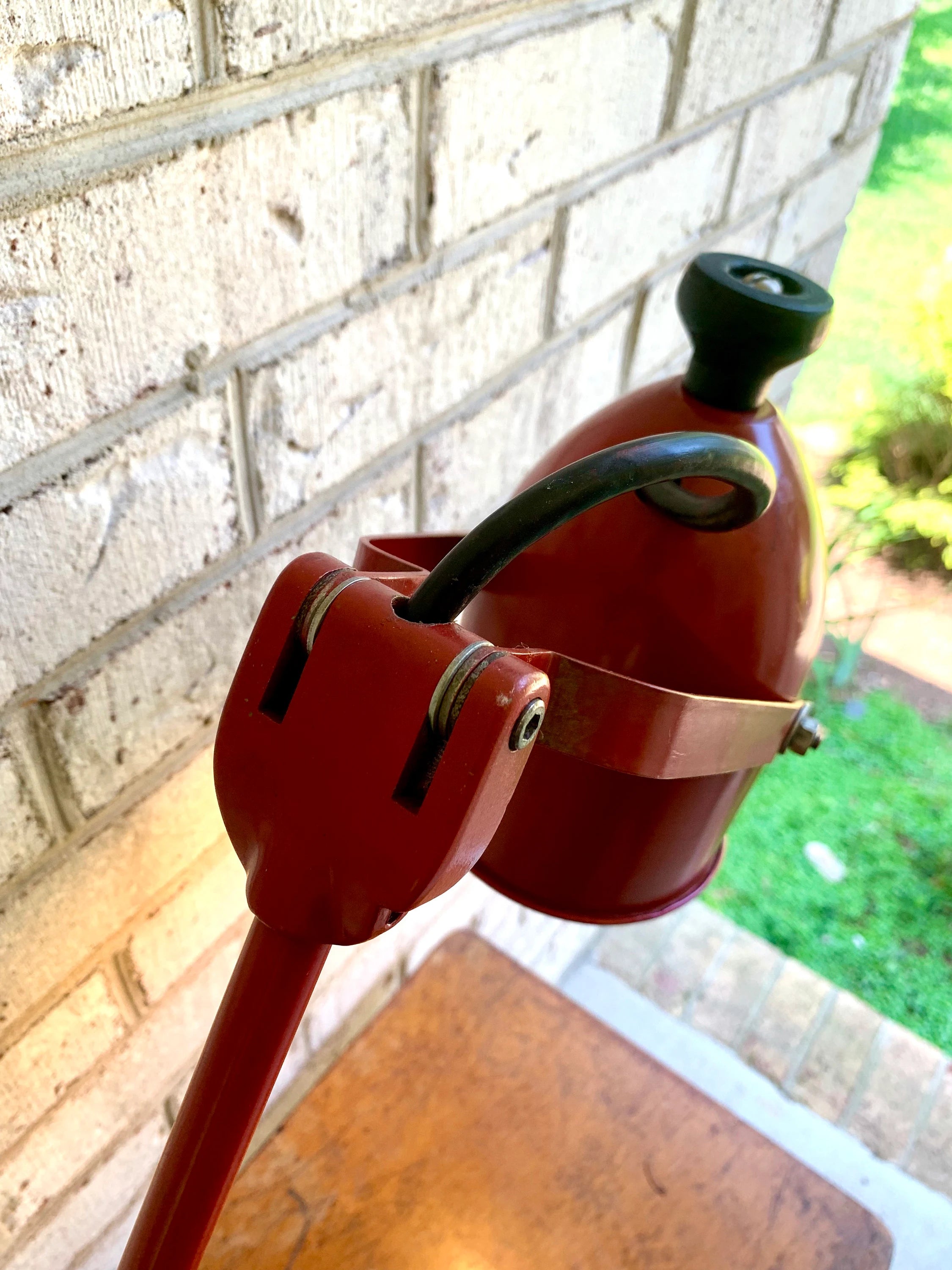 Red Industrial Machinist lamp | Articulating Task Lamp | Workstation Lamp | Drafting Lamp | Factory Lamp | Wall Mounted Lamp | Swivel Lamp