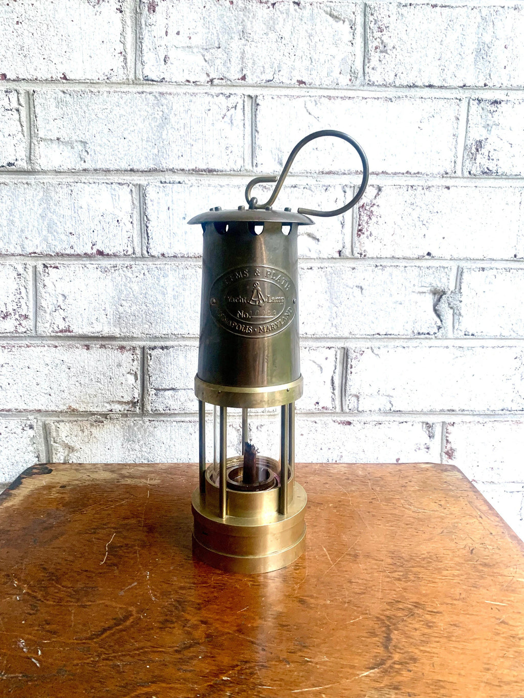 Vtg Brass Weems & Plath Yacht Lamp | Brass Yacht Oil Lamp | Weems and Plath Nautical Oil Lamp | Nautical Decor | Ship's Lamp
