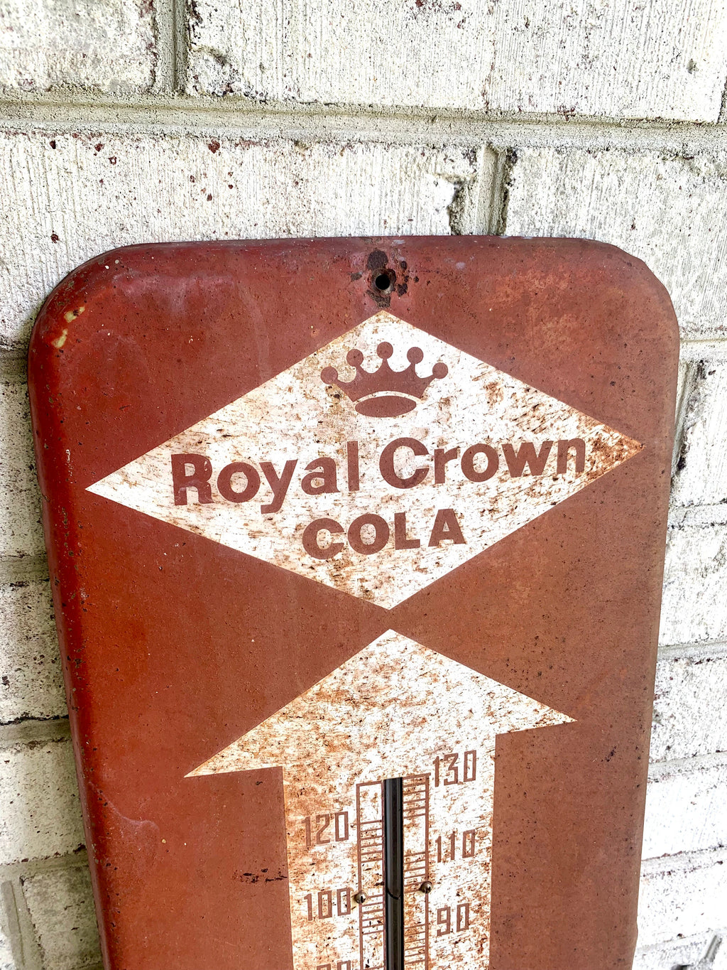 Vtg Rustic Royal Crown Cola Advertisement Thermometer | RC Cola Thermometer | Distressed Advertisement Thermometer Sign