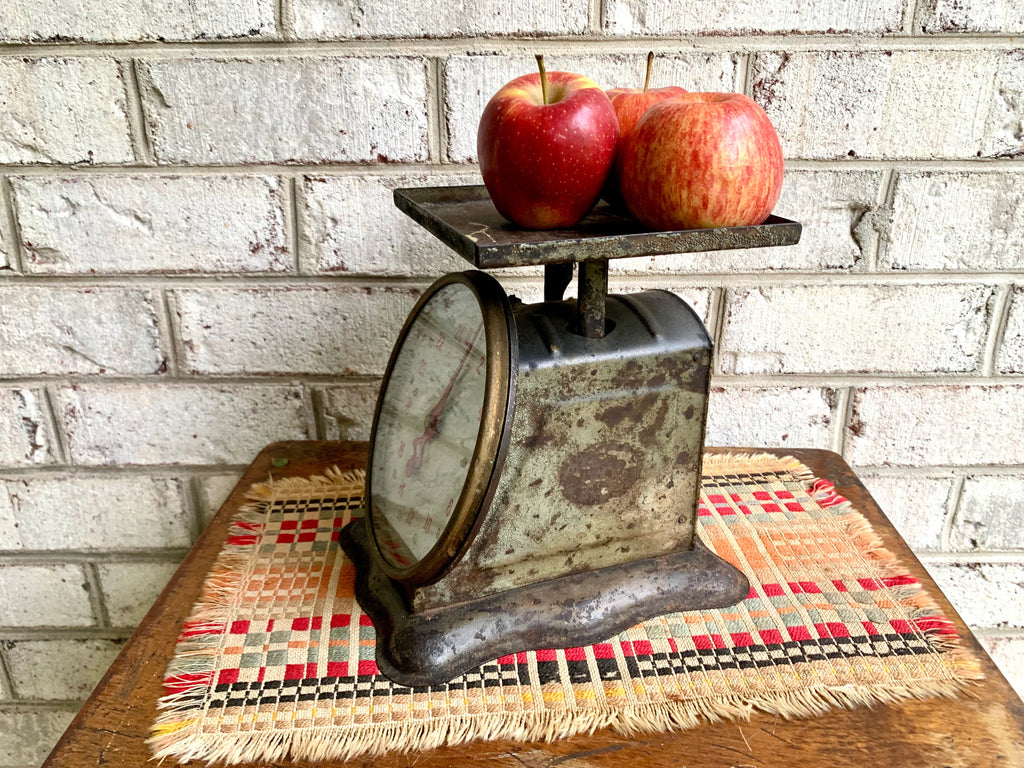 Rustic Kitchen Scale | Distressed 25 lbs. Scale | Old Scale | Glass Face Scale | Vintage Scale | Kitchen Scale | Rusty Scale | 25 lbs Scale