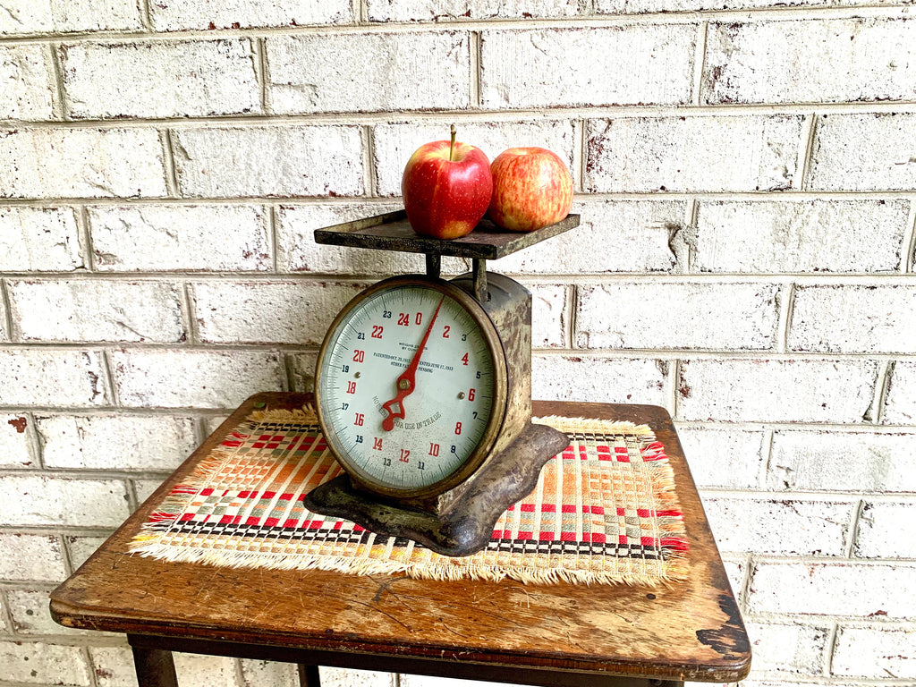 Rustic Kitchen Scale | Distressed 25 lbs. Scale | Old Scale | Glass Face Scale | Vintage Scale | Kitchen Scale | Rusty Scale | 25 lbs Scale