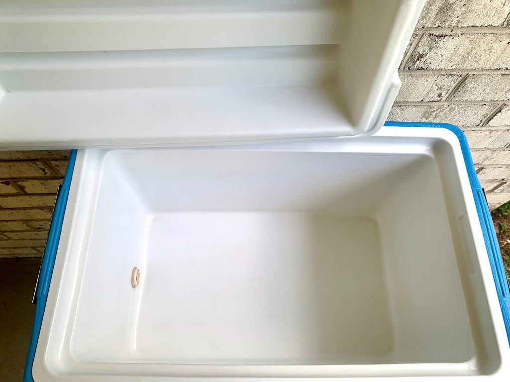 Vtg Blue Coleman Cooler | Coleman Camping Cooler | Retro Camping Cooler | Metal Handled Cooler | Polylite Coleman Cooler