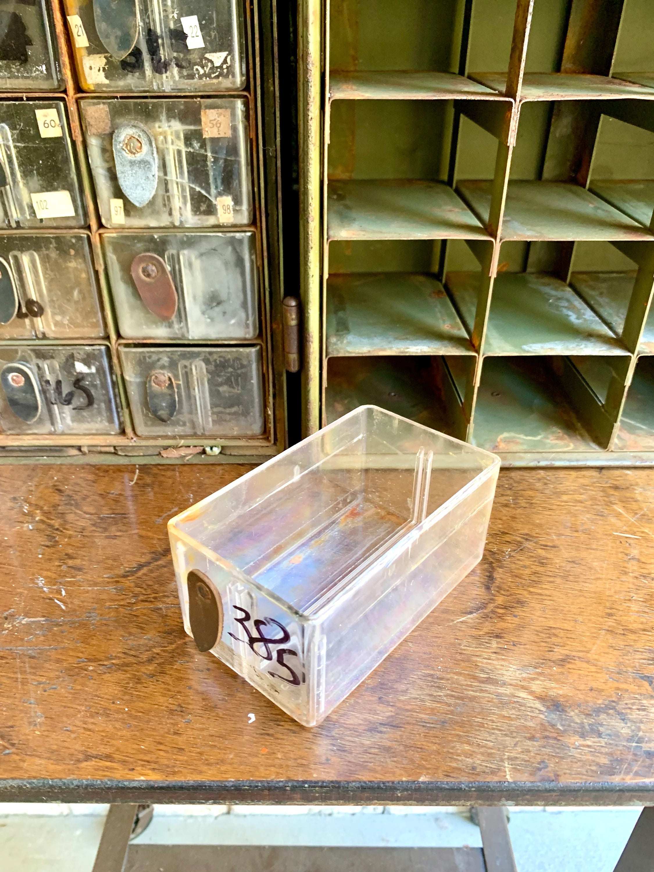 Vtg Military Storage Case | Traveling Military Parts Trunk | Military Transport Case | Rustic Storage | Parts Cabinet | Craft Storage