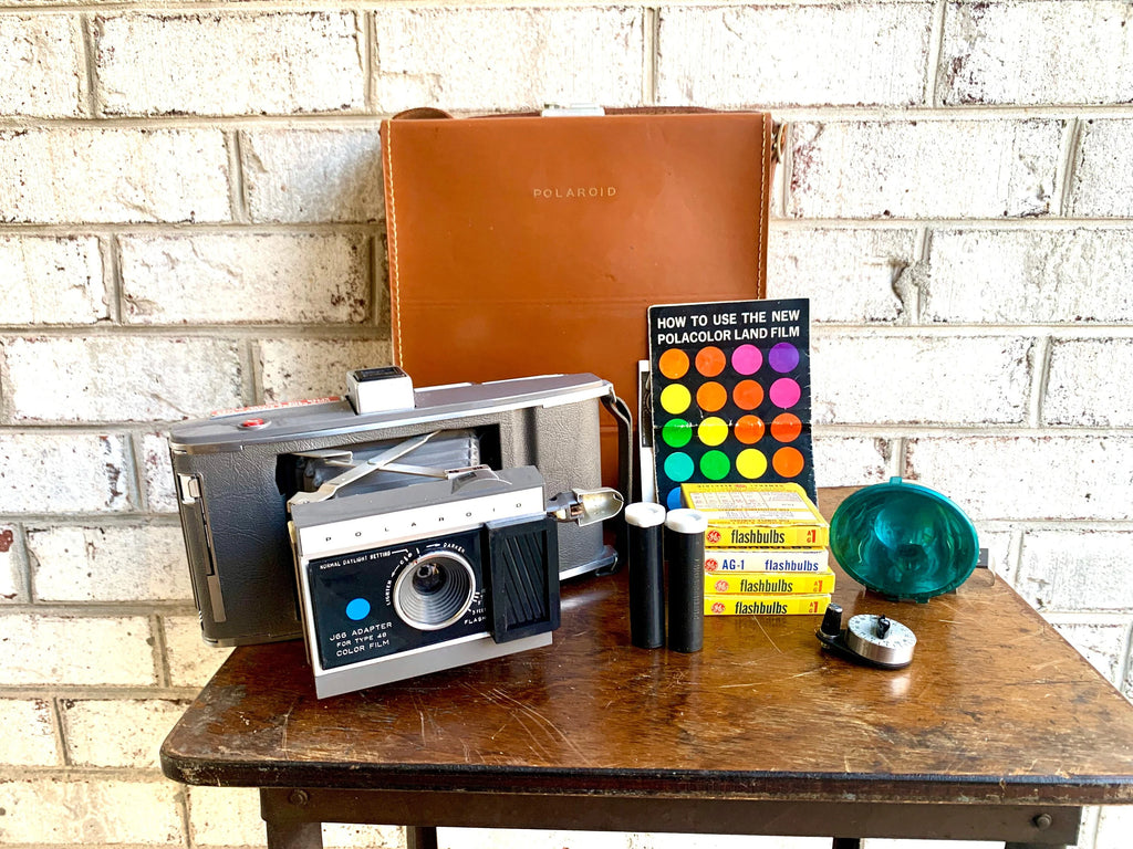 Polaroid Automatic Land Camera Model J66 | Vintage Polaroid Camera Complete Kit With Case | 60s Polaroid Camera | Retro Camera